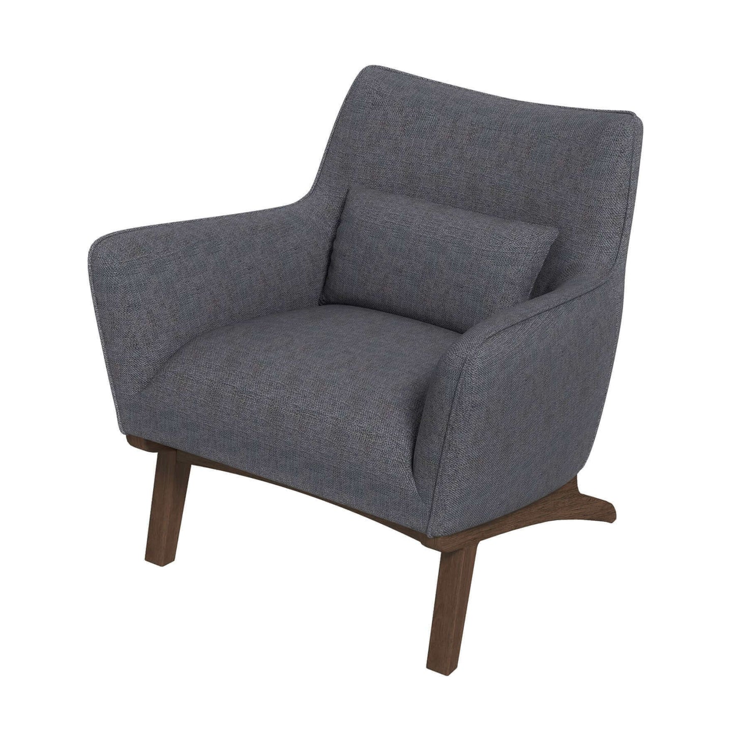 Brayden Mid Century Modern Sea Side Grey Linen Armchair