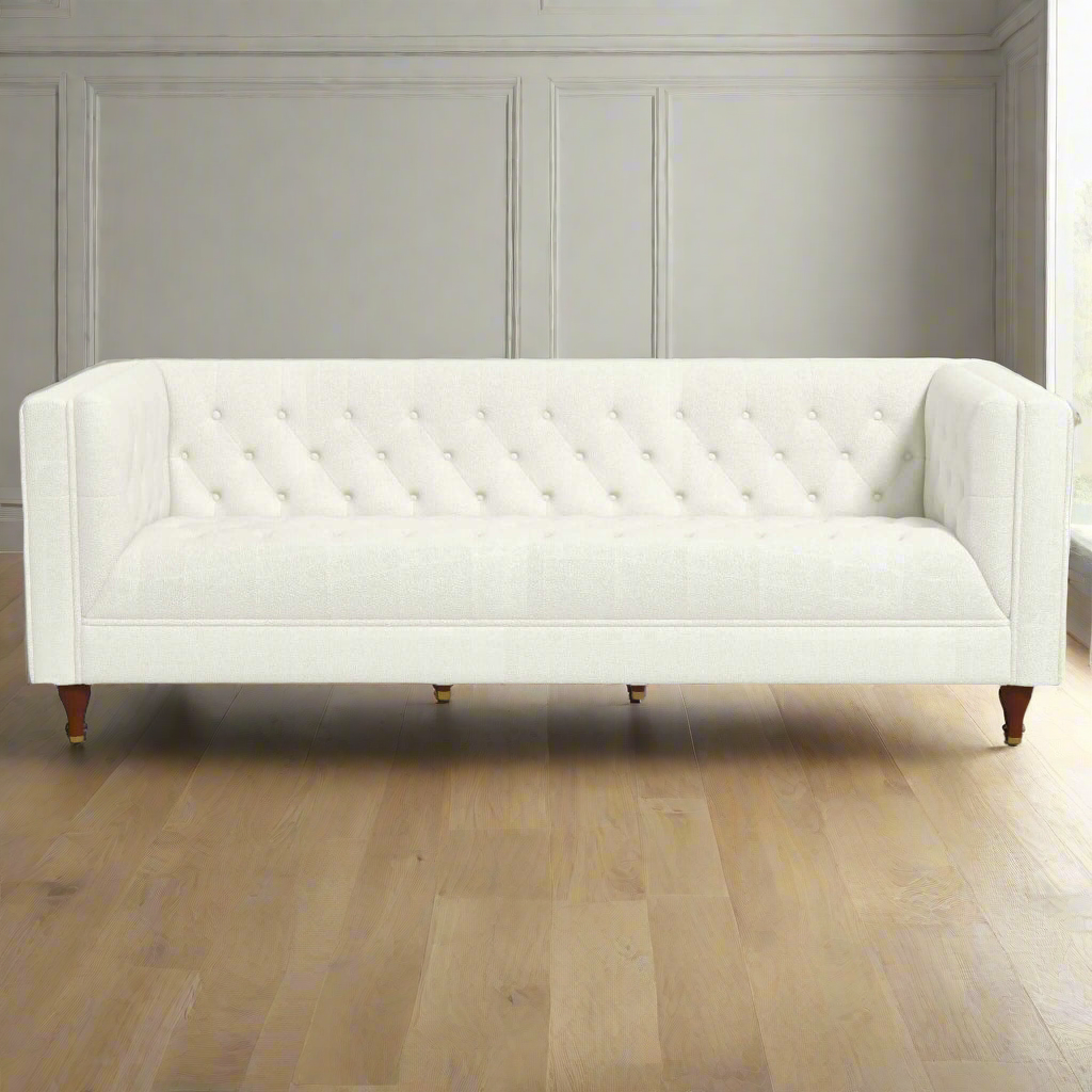 Evelyn Mid Century Modern Boucle Luxury Chesterfield Sofa