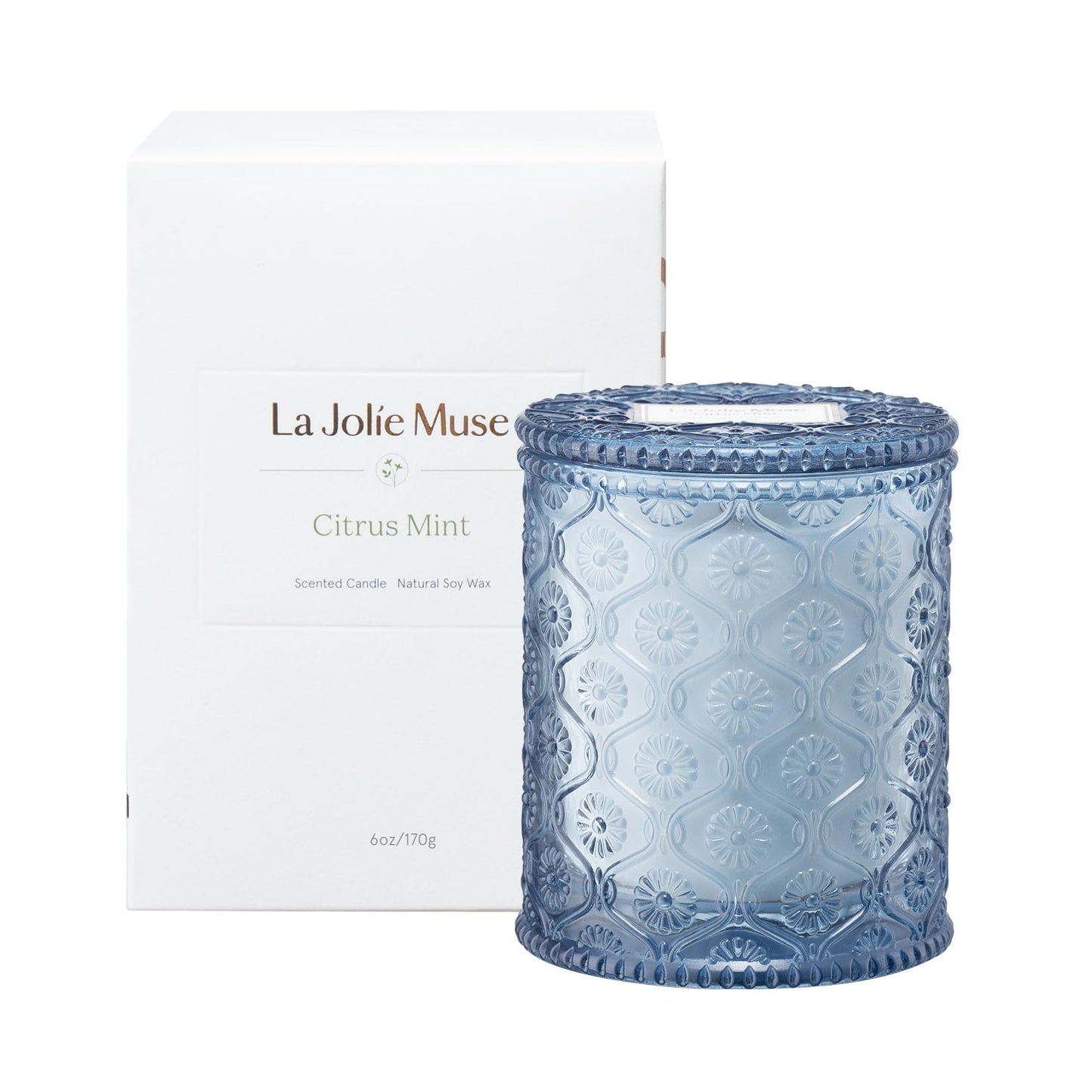 La Jolie Muse Natural Soy Scented Candle - 6oz 40 Hour Burn Time