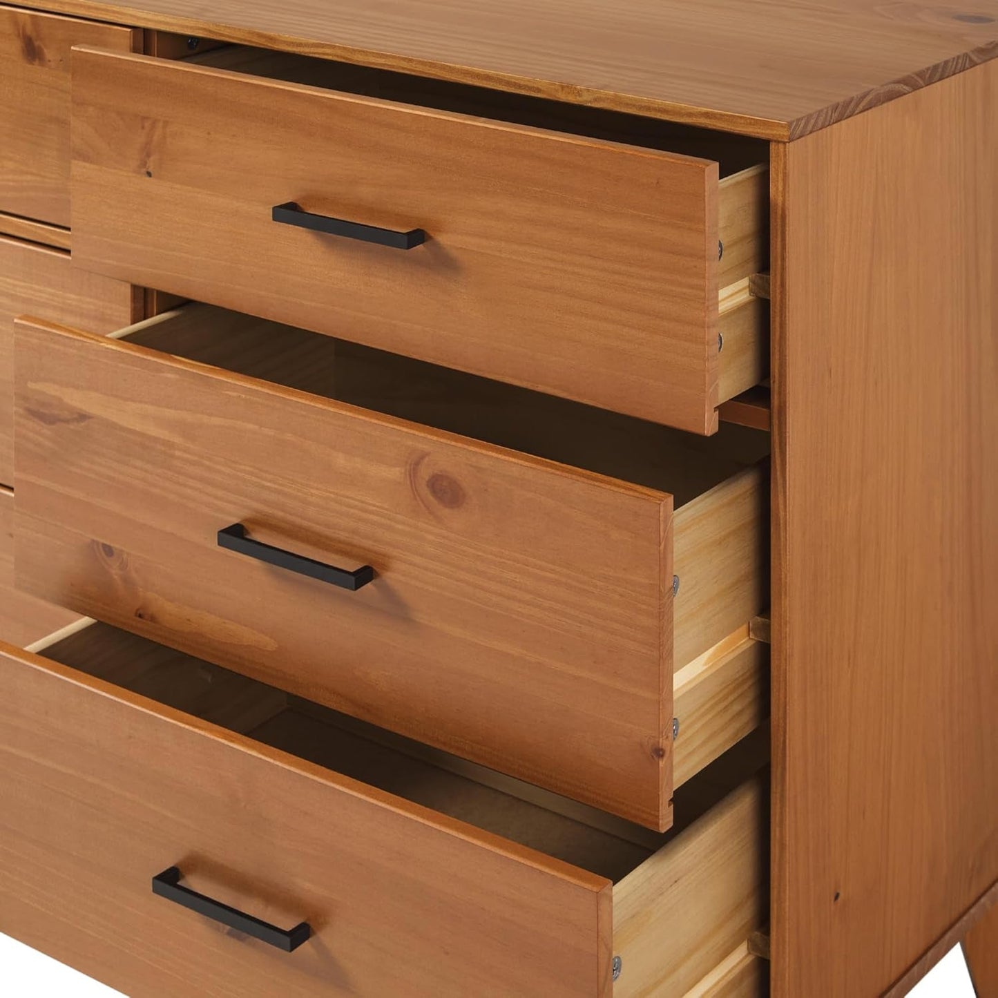 Solid Pine Wood 6-Drawer Dresser