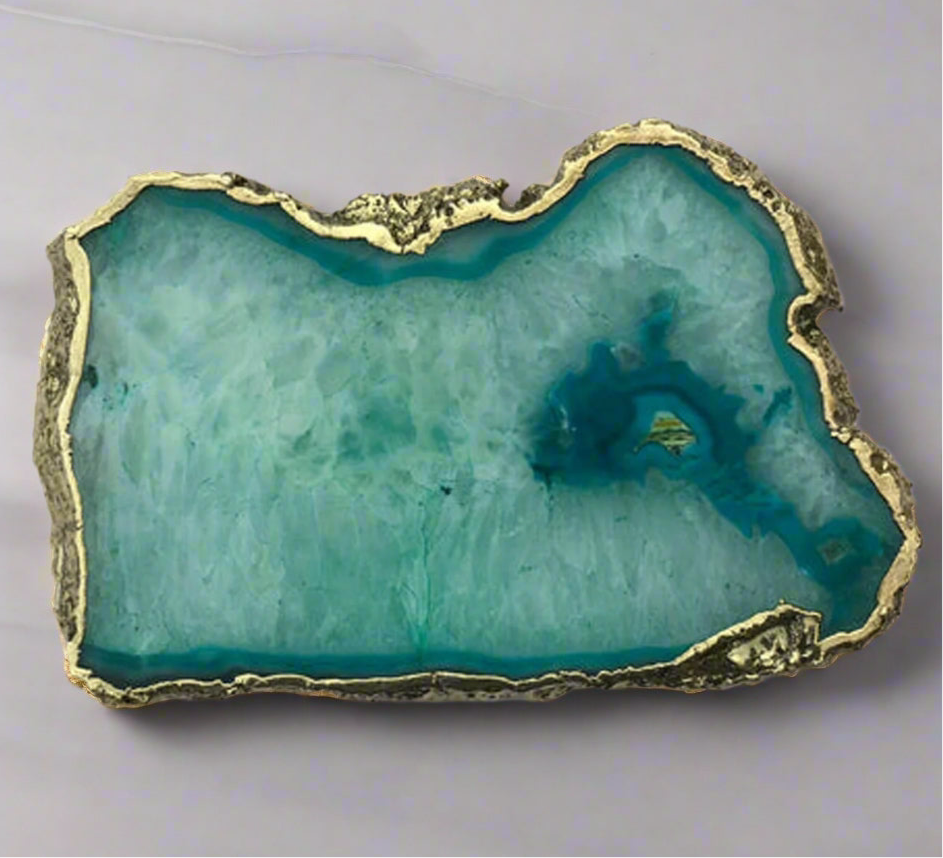 Aqua Agate Charcuterie or Dessert Display Tray