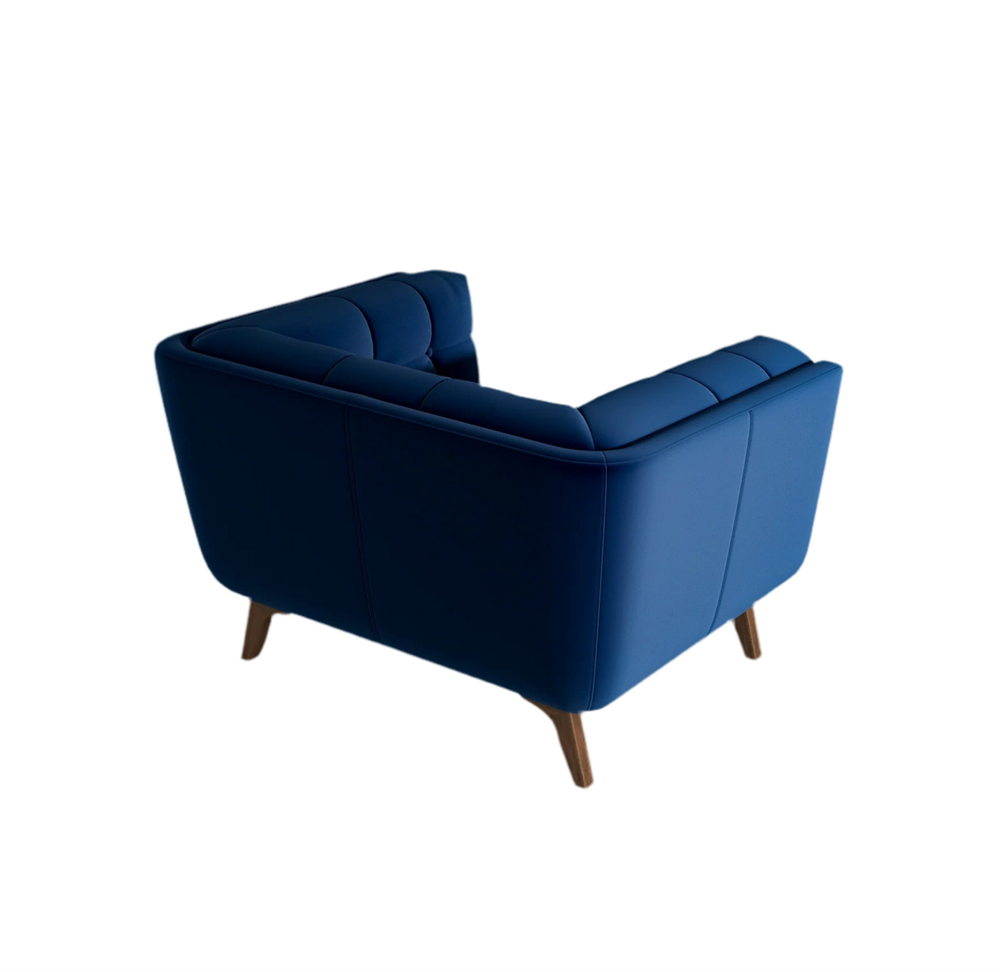 Addison Mid Century Modern Blue Velvet Lounge Chair
