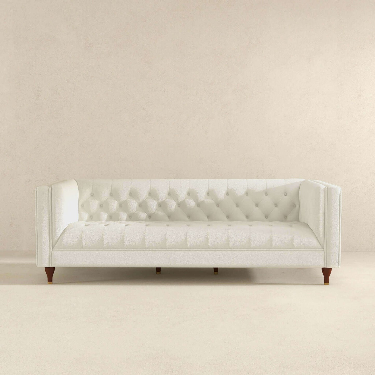 Evelyn Mid Century Modern Boucle Luxury Chesterfield Sofa