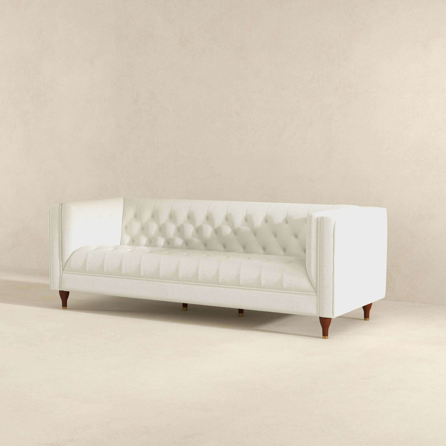 Evelyn Mid Century Modern Boucle Luxury Chesterfield Sofa