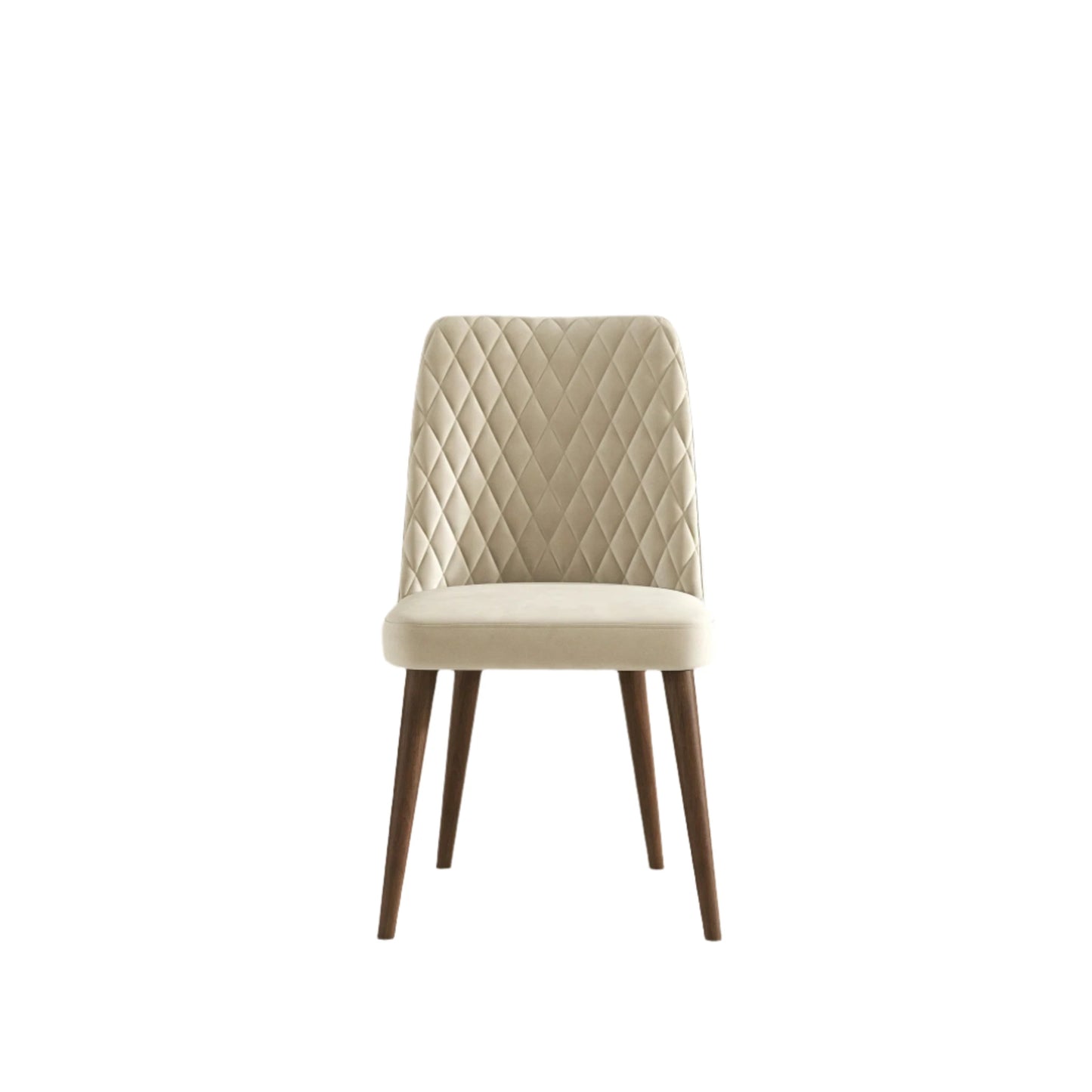 Katie Beige Velvet Dining Chair - Set Of 2
