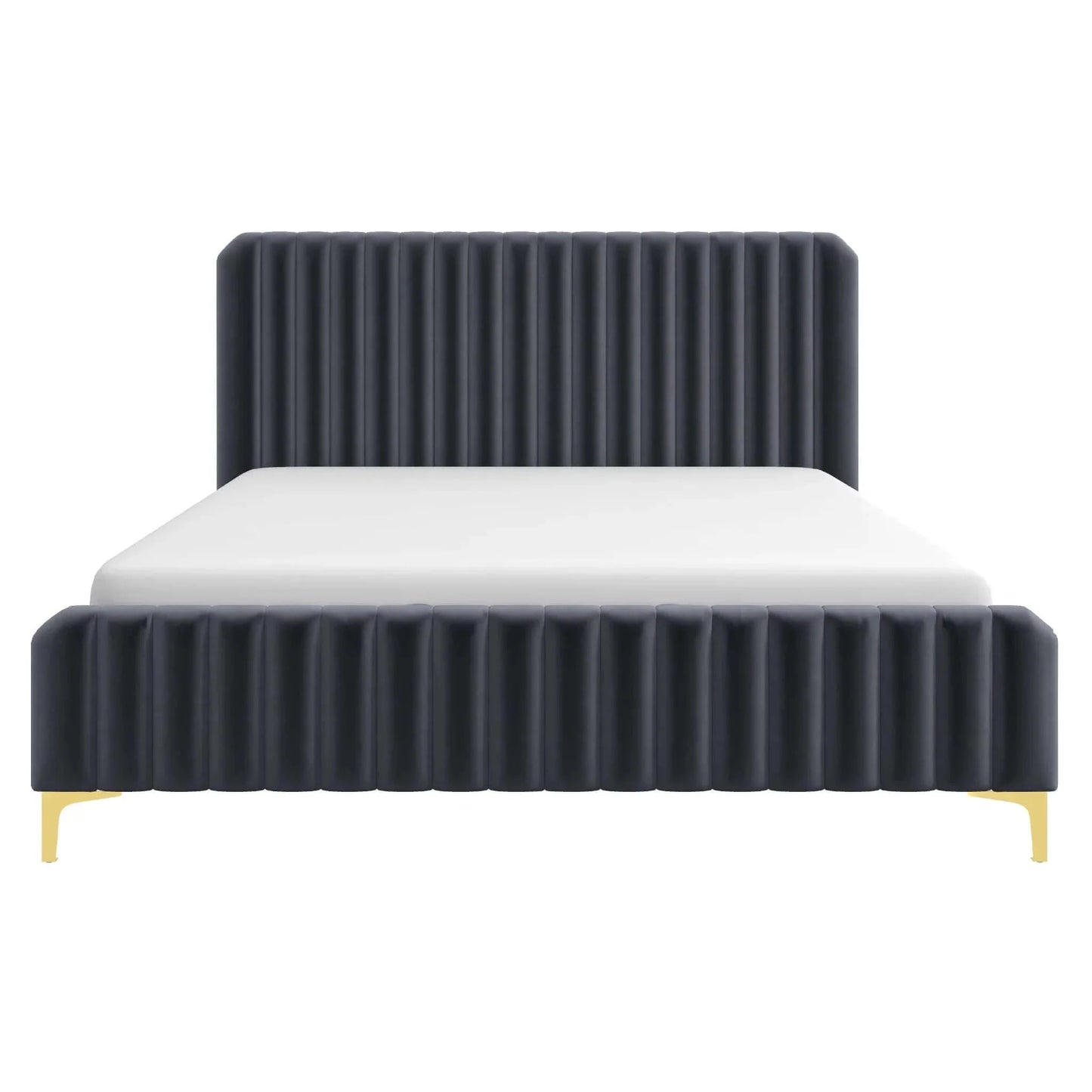 Bethany Velvet Upholstered Platform Bed - Queen