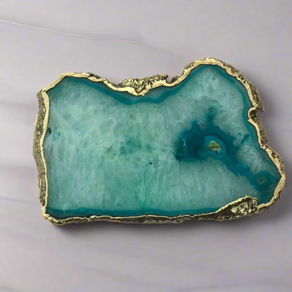 Aqua Agate Charcuterie or Dessert Display Tray