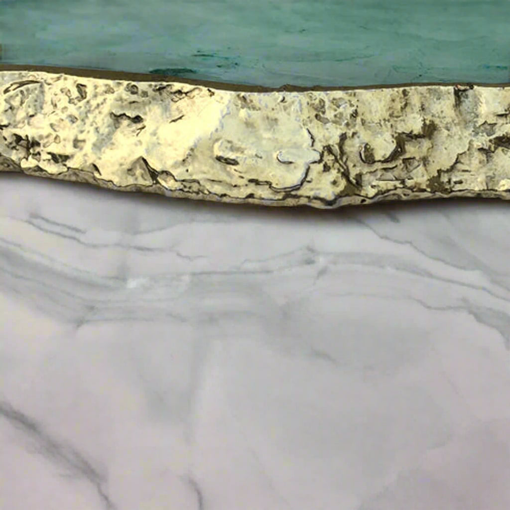 Aqua Agate Charcuterie or Dessert Display Tray