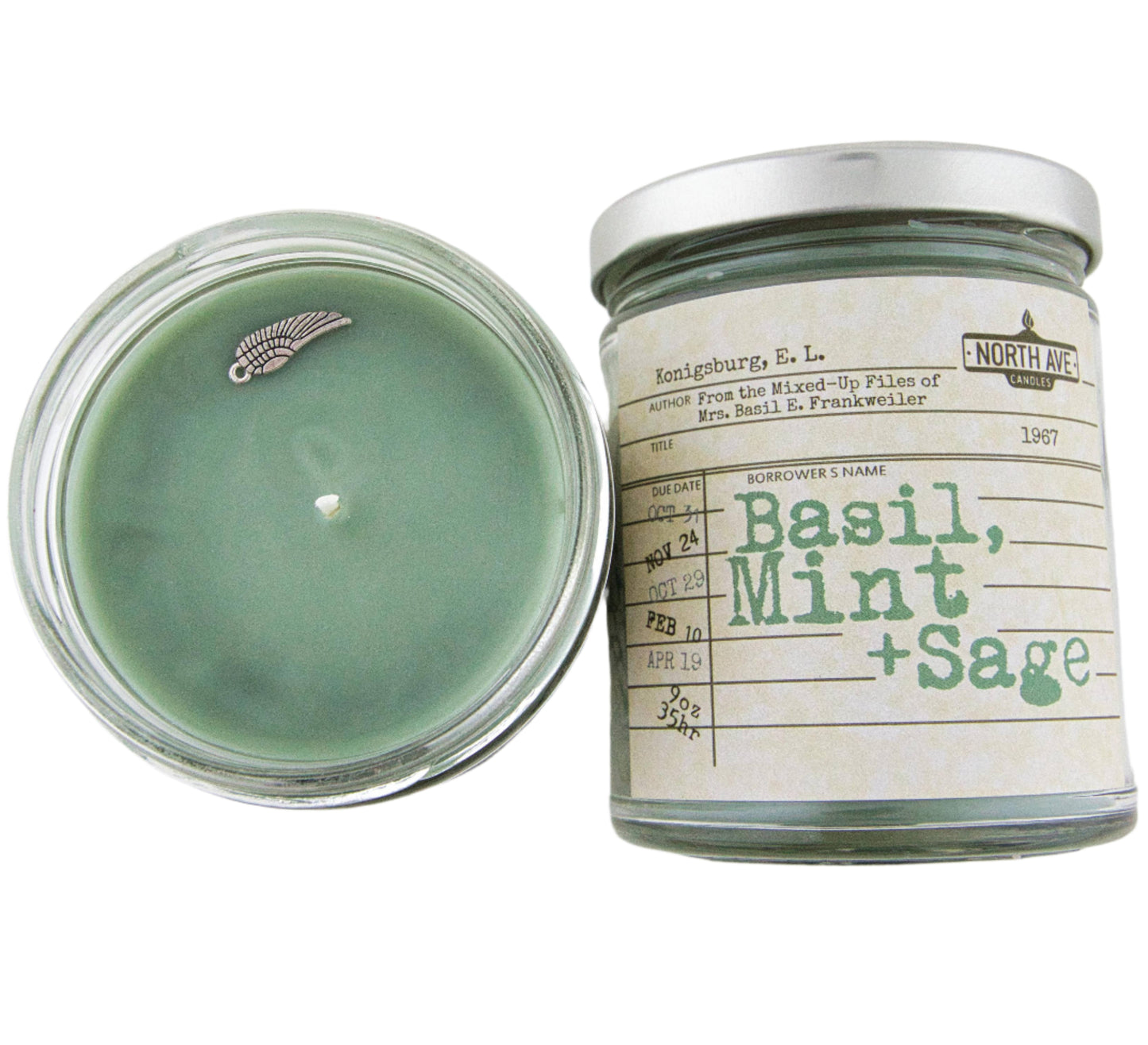 North Ave Book Candle - Mixed-Up Files of Ms. Basil E Frankweiler (Basil, Mint, and Sage)
