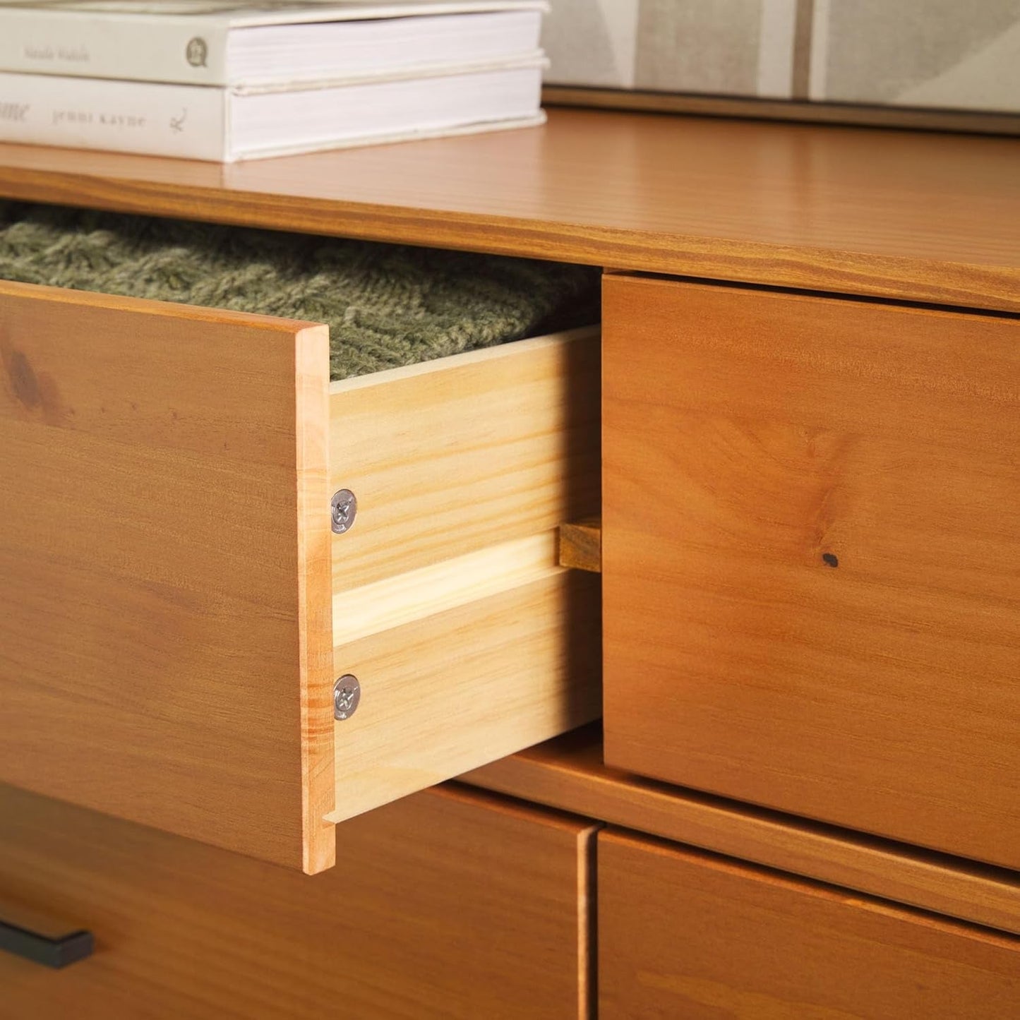 Solid Pine Wood 6-Drawer Dresser