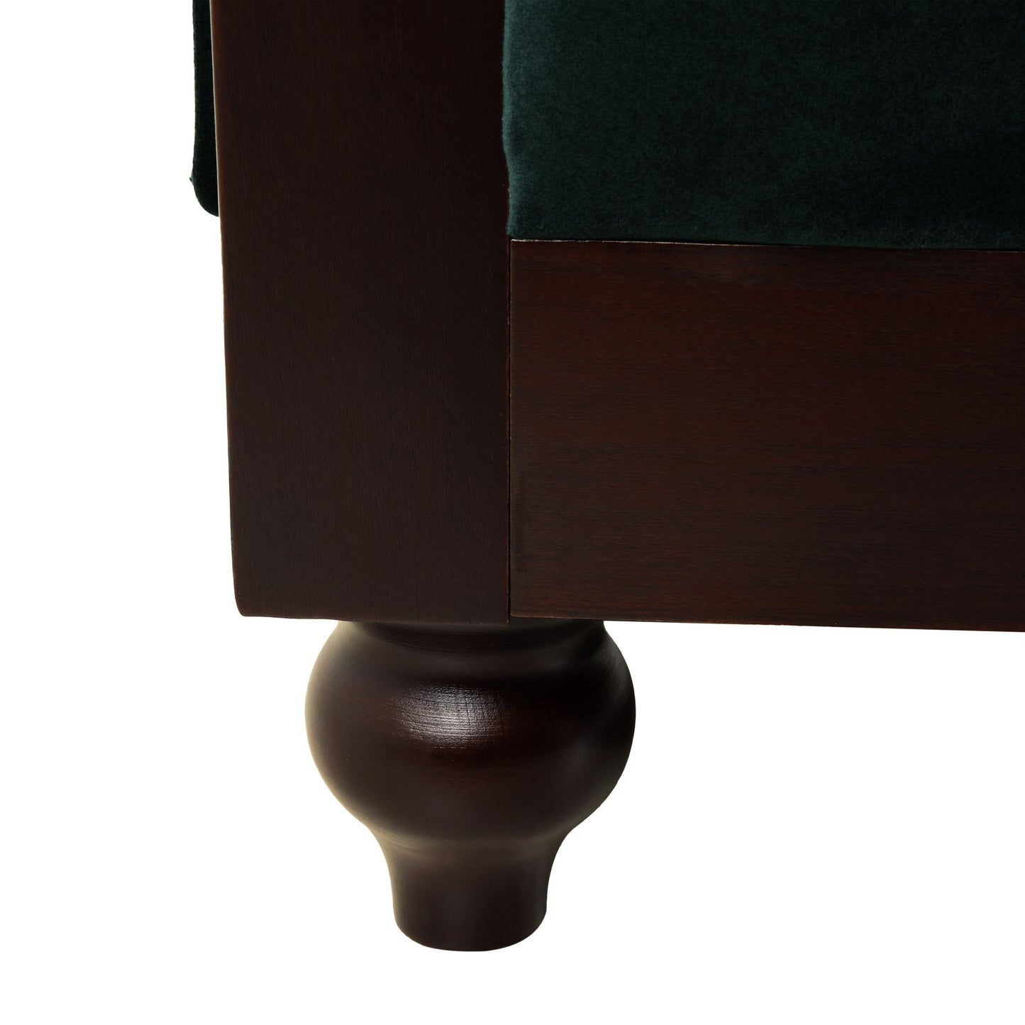 Chesterfield Tufted Velvet Loveseat 2-Seater Sofa - Forest Green