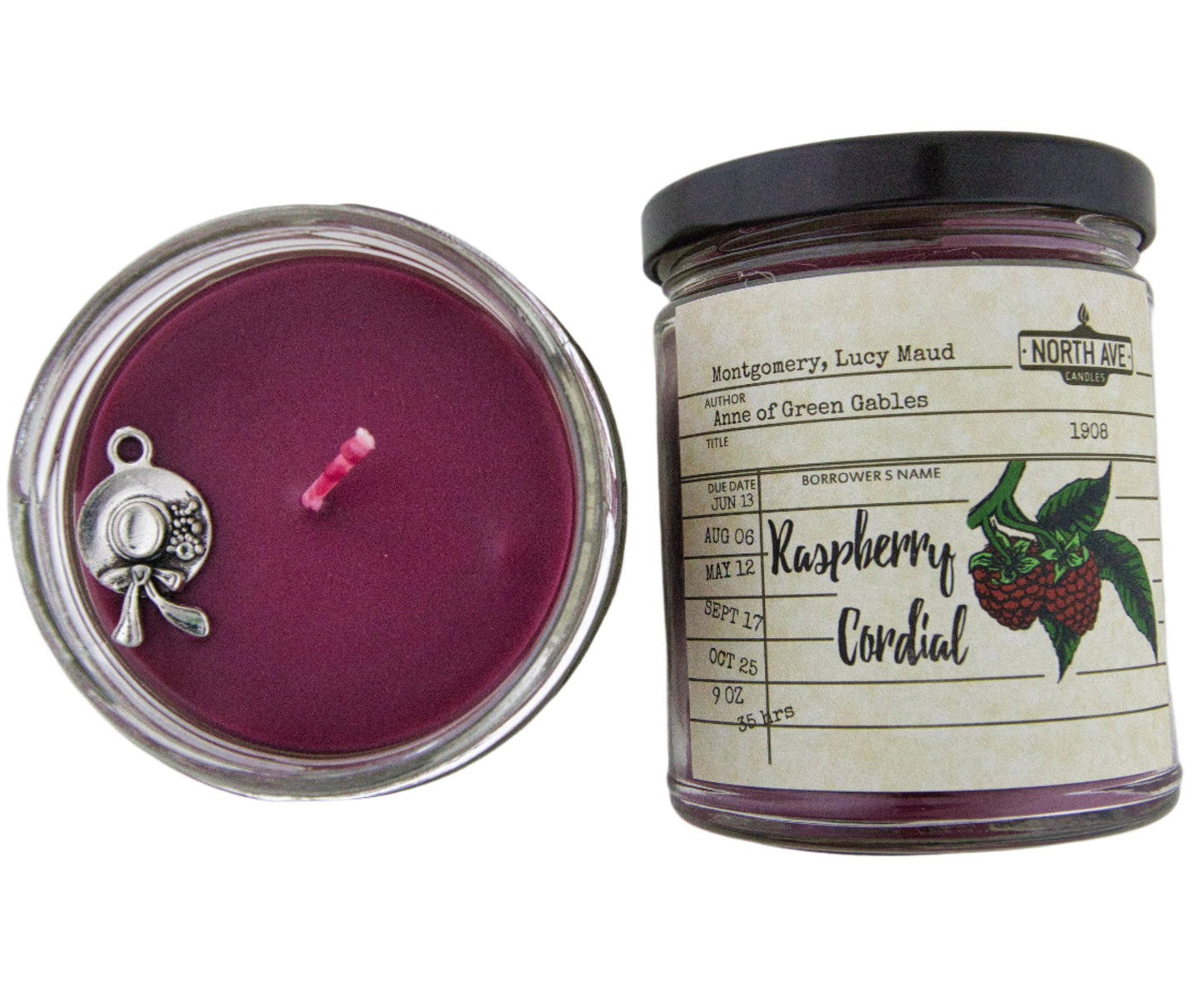 North Ave Book Candle - Anne of Green Gables (Raspberry Cordial)