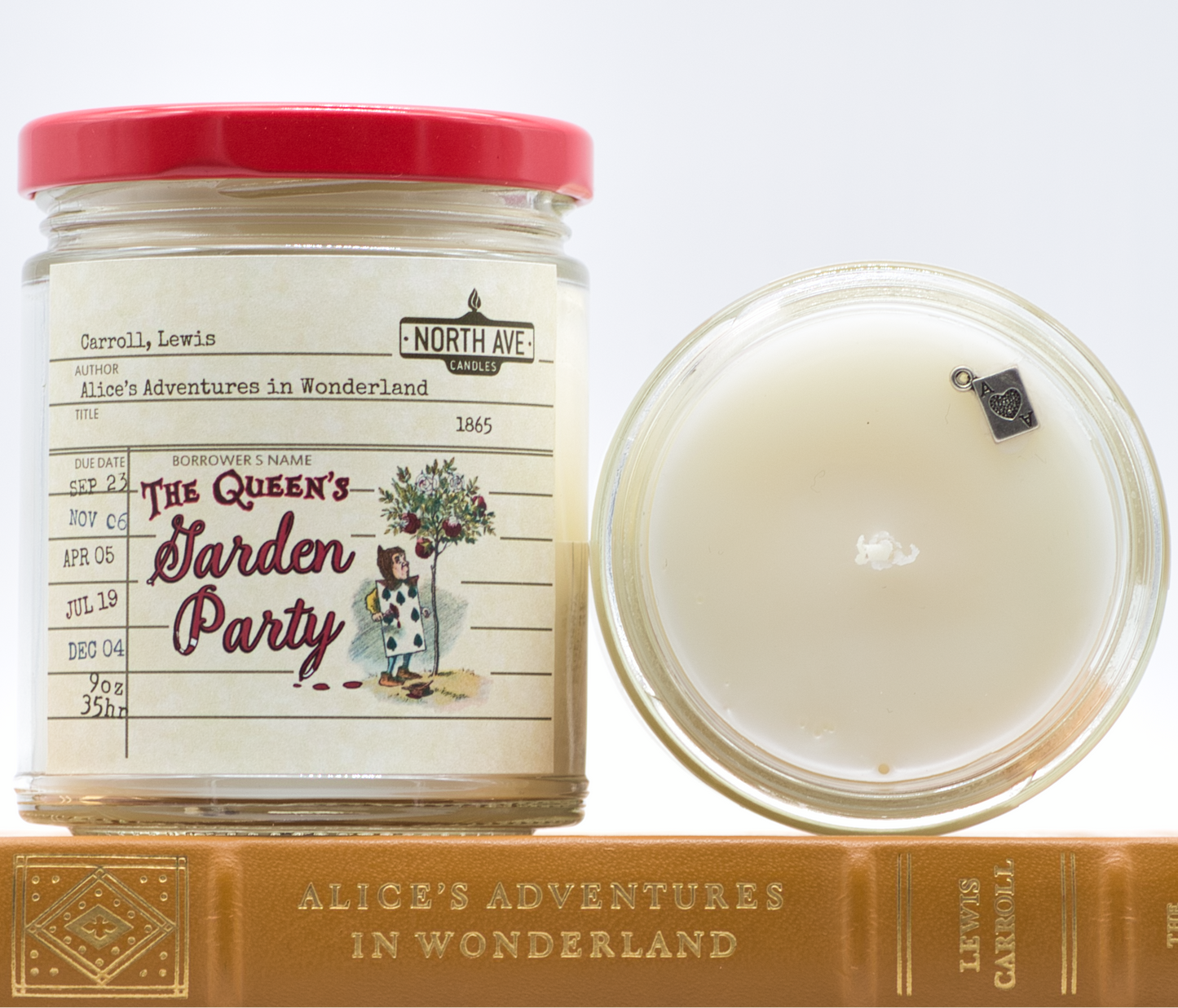 North Ave Book Candle - Alice in Wonderland (Queen's Garden Party)