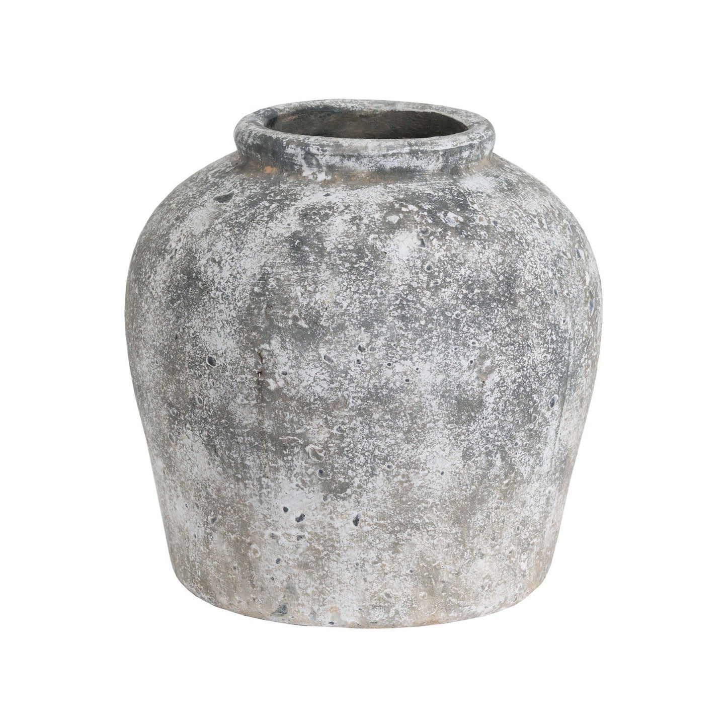 Handcrafted Aged Stone Ceramic Vase