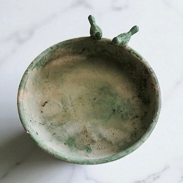 Green Iron Tray Bird Decorative Tray