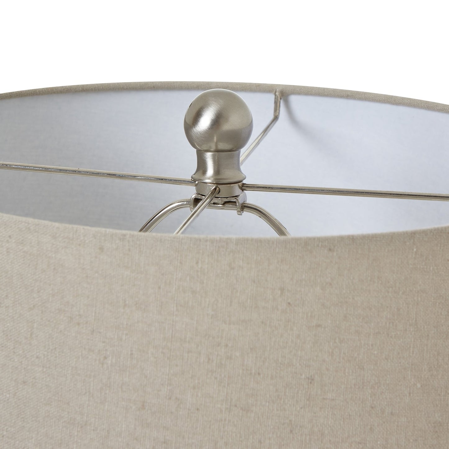 White Ceramic Lamp - Textured Diamond Motif