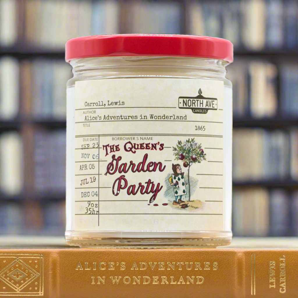 North Ave Book Candle - Alice in Wonderland (Queen's Garden Party)