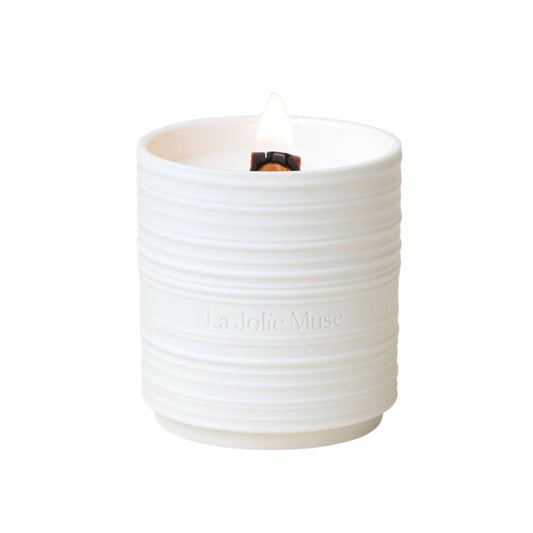 La Jolie Muse Lucienne - 8oz Natural Soy & Wooden Wick Candle