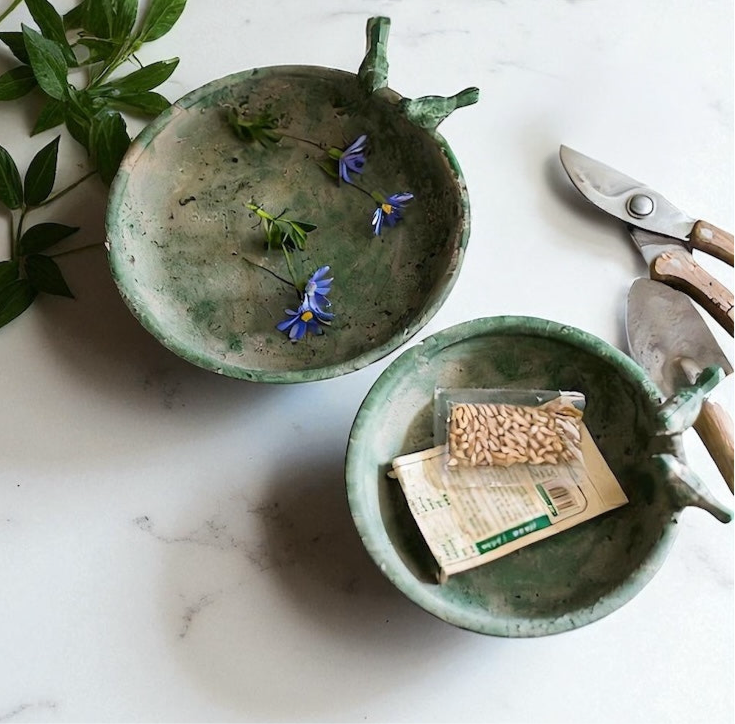 Green Iron Tray Bird Decorative Tray