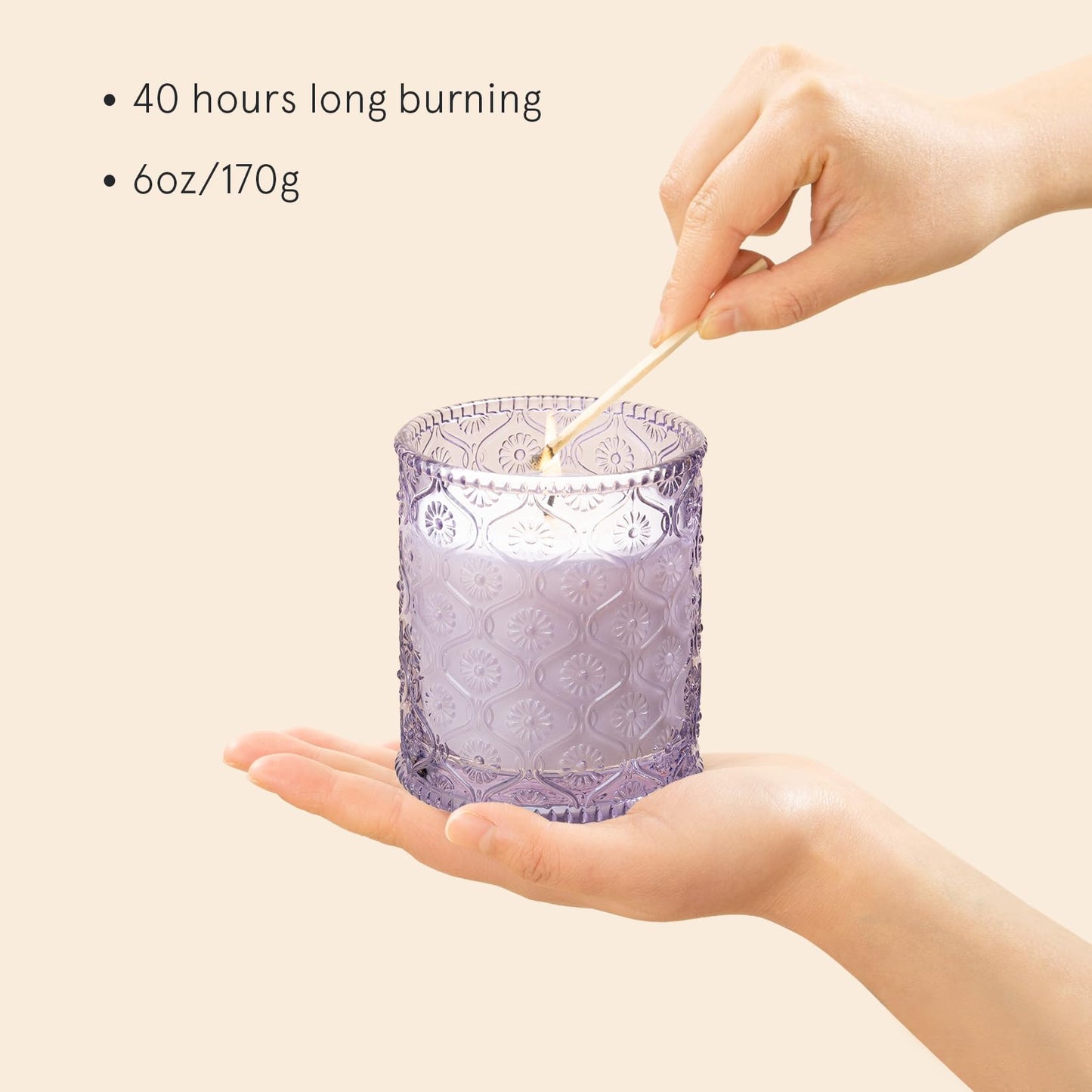 La Jolie Muse Natural Soy Scented Candle - 6oz 40 Hour Burn Time