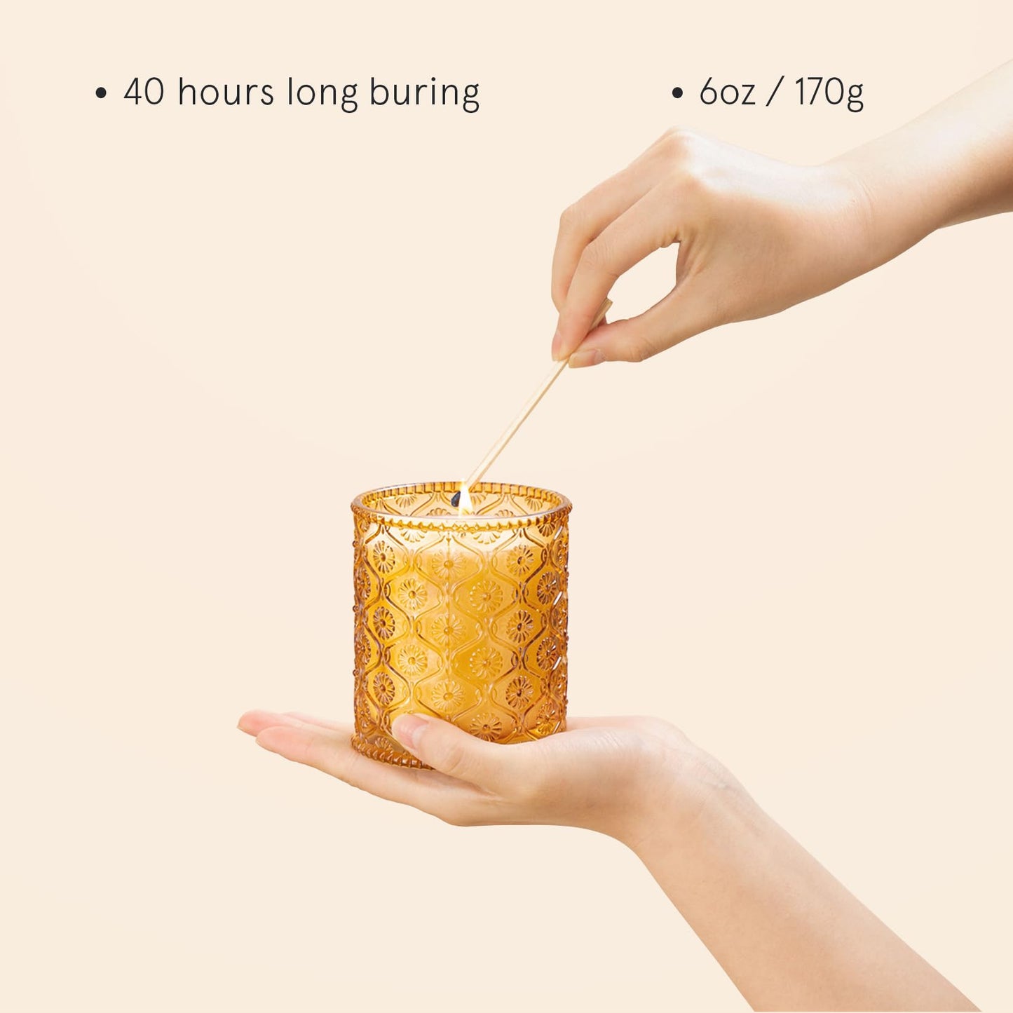 La Jolie Muse Natural Soy Scented Candle - 6oz 40 Hour Burn Time