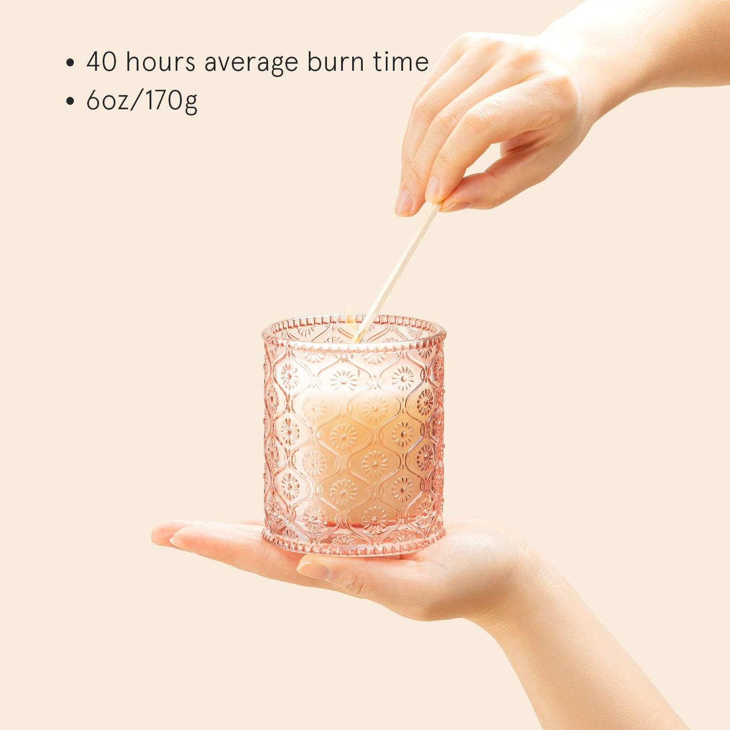 La Jolie Muse Natural Soy Scented Candle - 6oz 40 Hour Burn Time