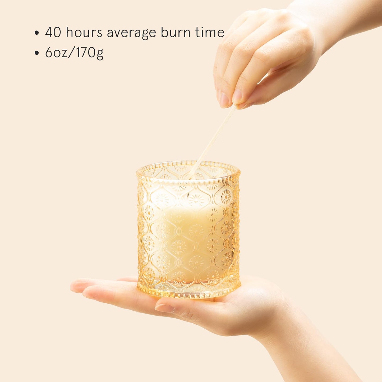 La Jolie Muse Natural Soy Scented Candle - 6oz 40 Hour Burn Time