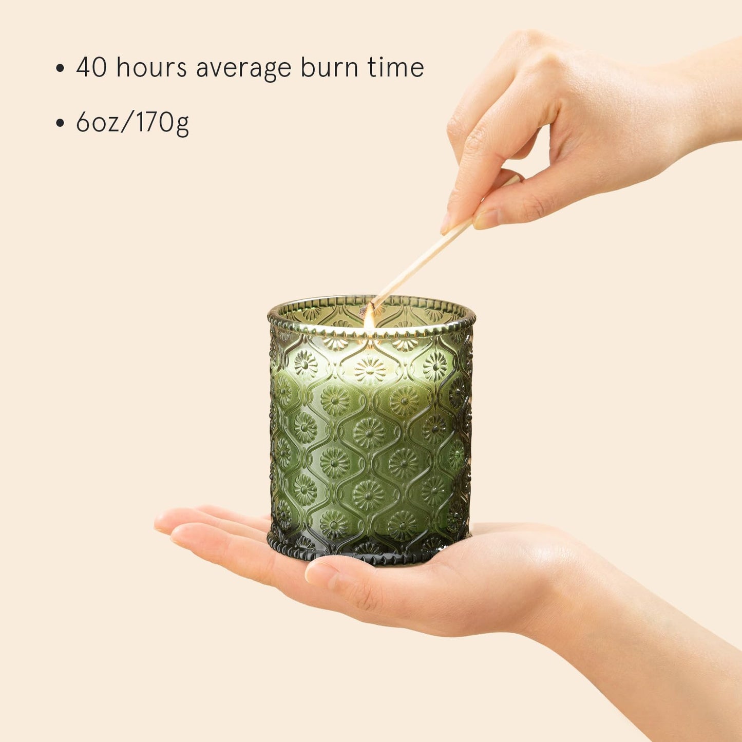 La Jolie Muse Natural Soy Scented Candle - 6oz 40 Hour Burn Time
