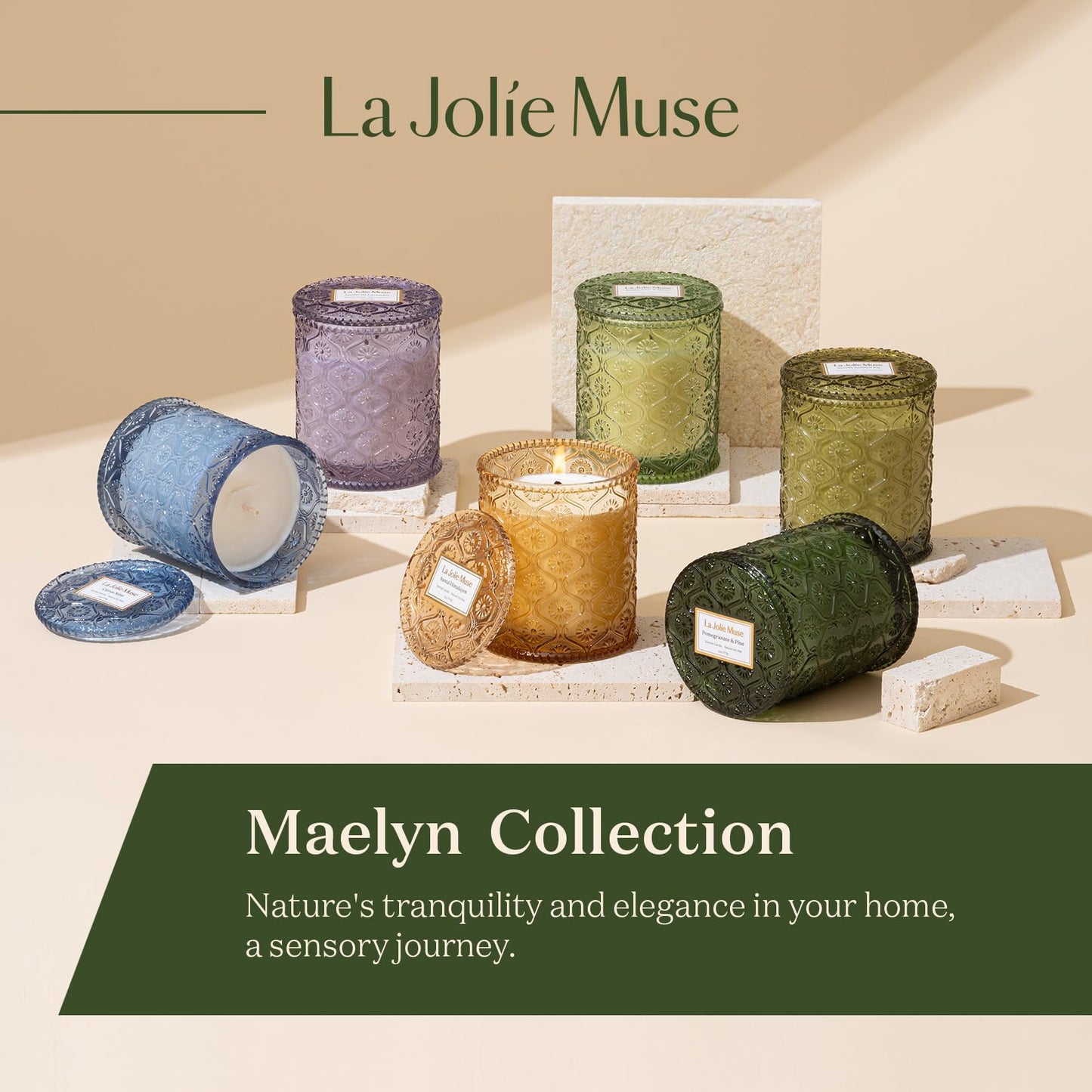 La Jolie Muse Natural Soy Scented Candle - 6oz 40 Hour Burn Time