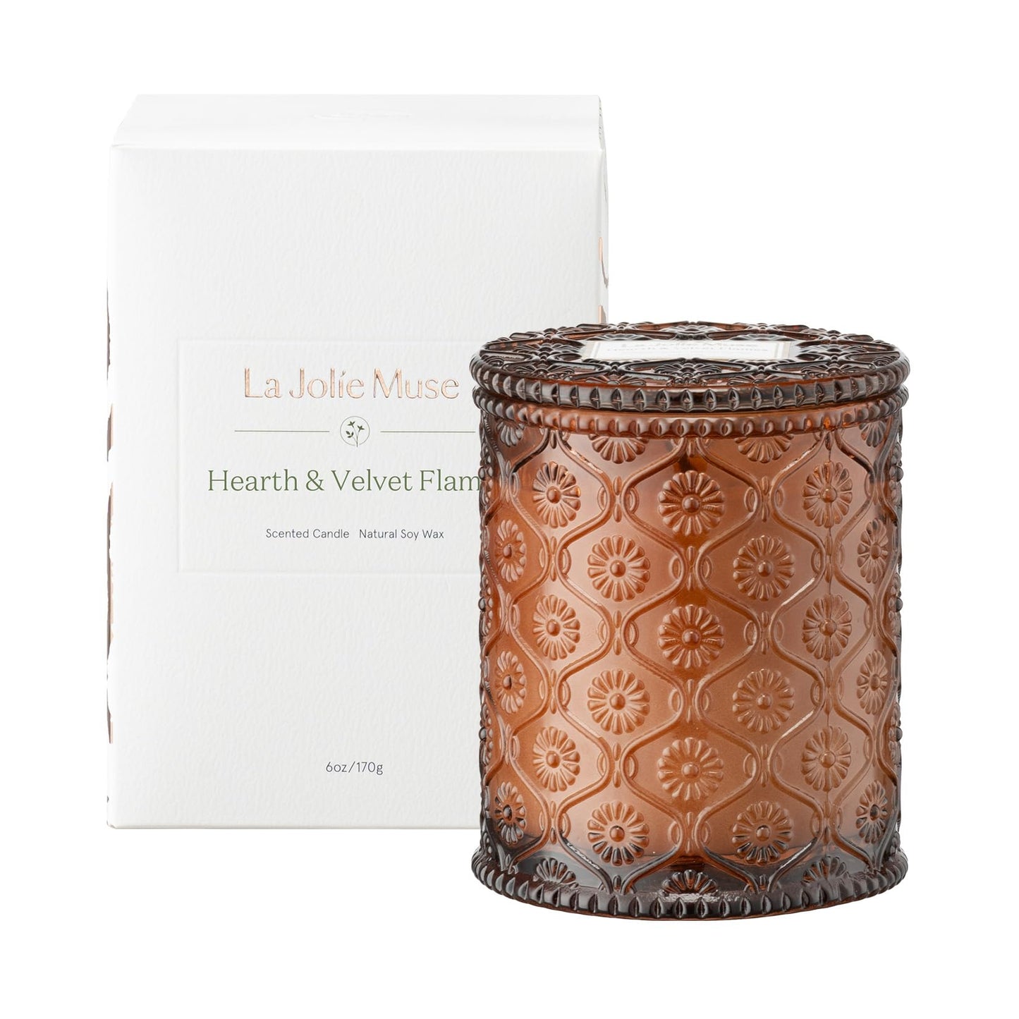 La Jolie Muse Natural Soy Scented Candle - 6oz 40 Hour Burn Time