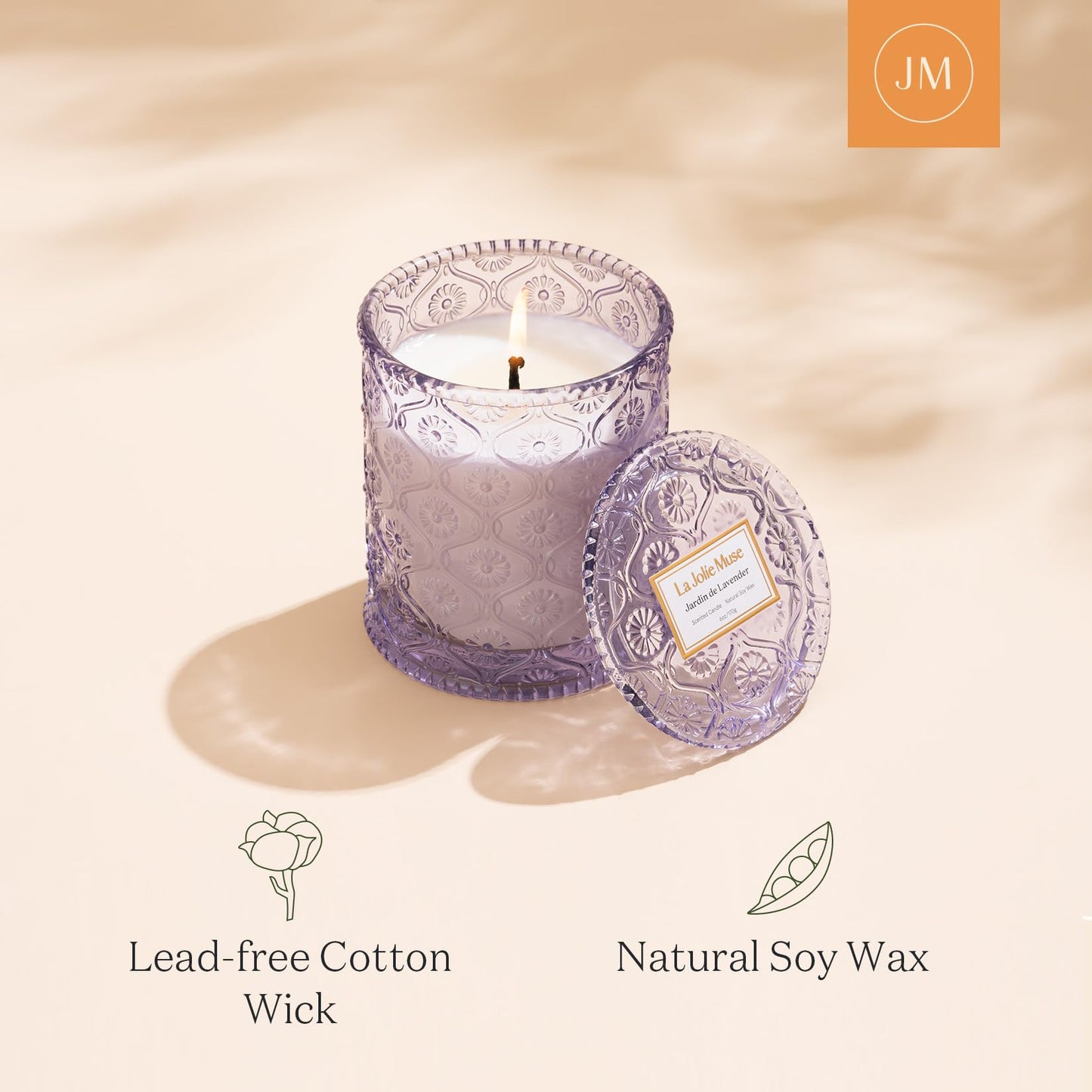 La Jolie Muse Natural Soy Scented Candle - 6oz 40 Hour Burn Time