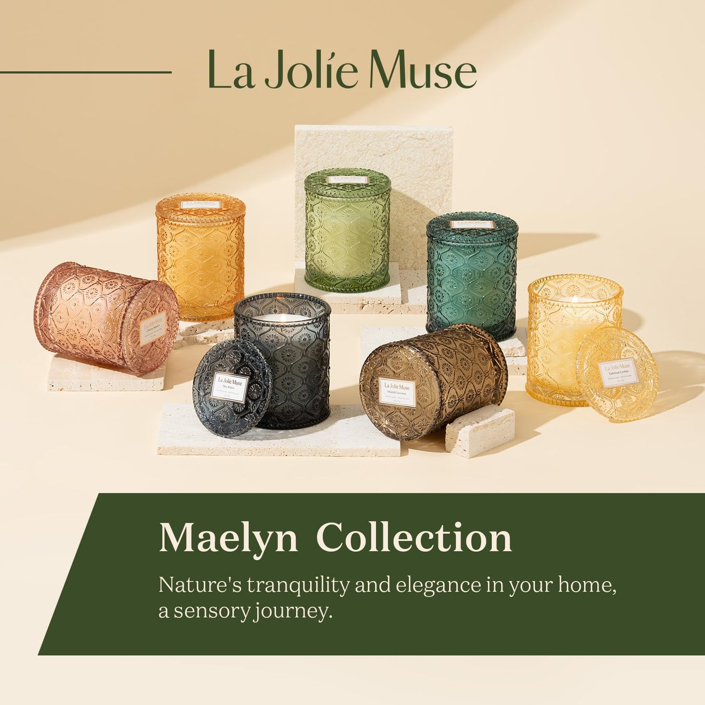 La Jolie Muse Natural Soy Scented Candle - 6oz 40 Hour Burn Time
