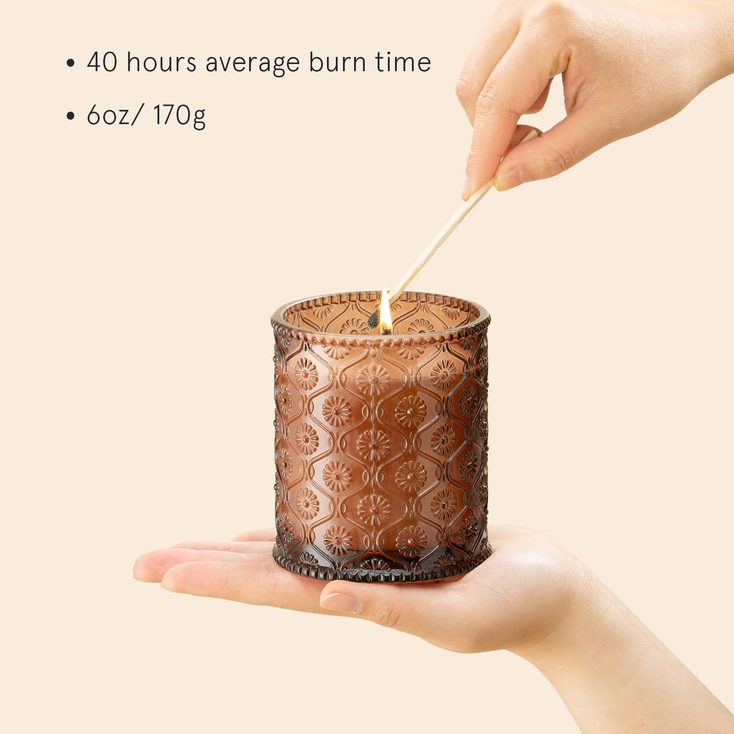 La Jolie Muse Natural Soy Scented Candle - 6oz 40 Hour Burn Time