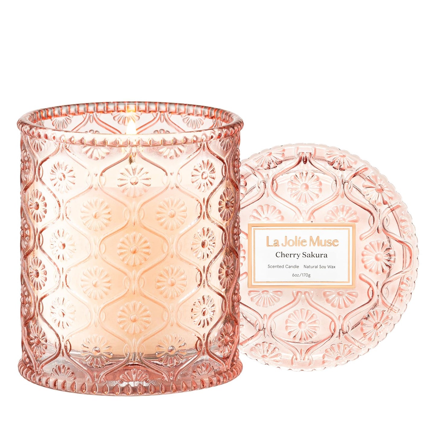 La Jolie Muse Natural Soy Scented Candle - 6oz 40 Hour Burn Time