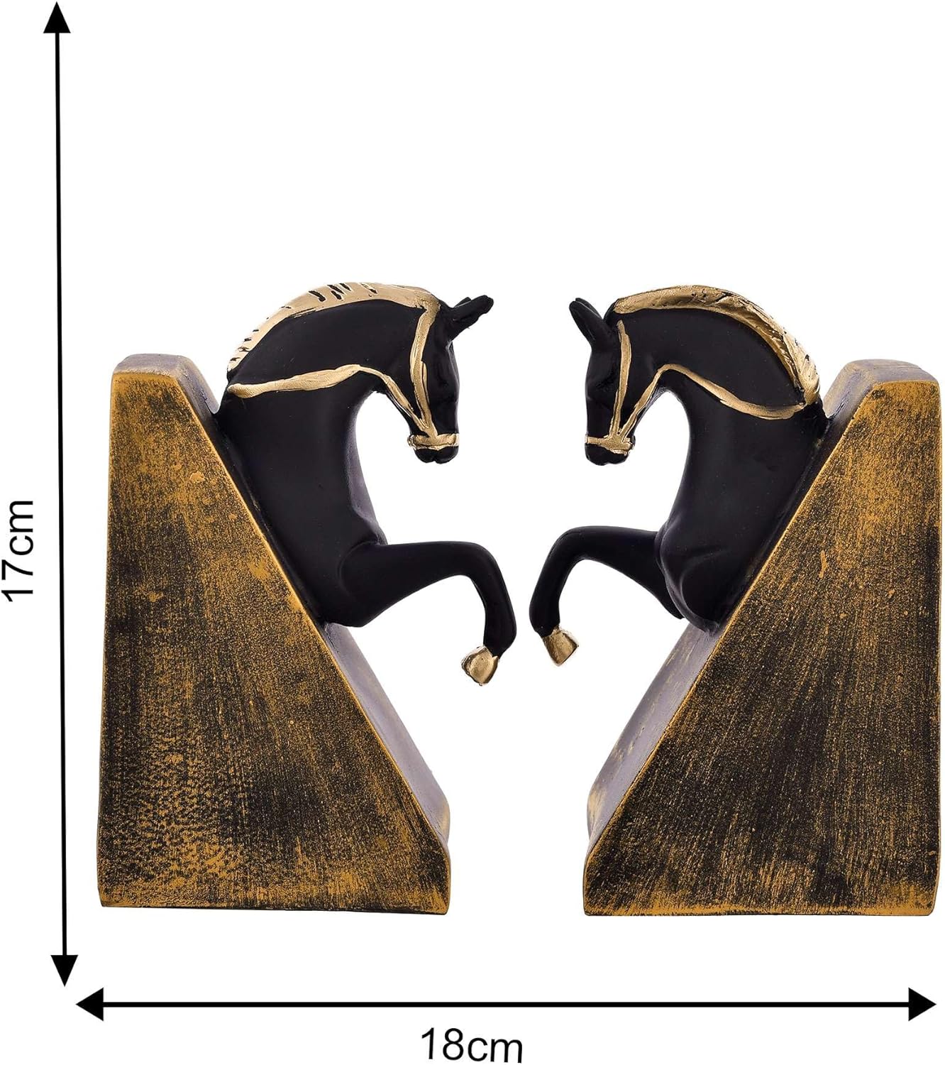 Handcrafted Horse Head Bookend Set - Artisan