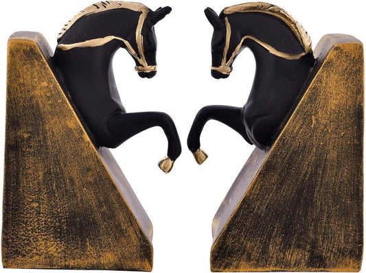 Handcrafted Horse Head Bookend Set - Artisan