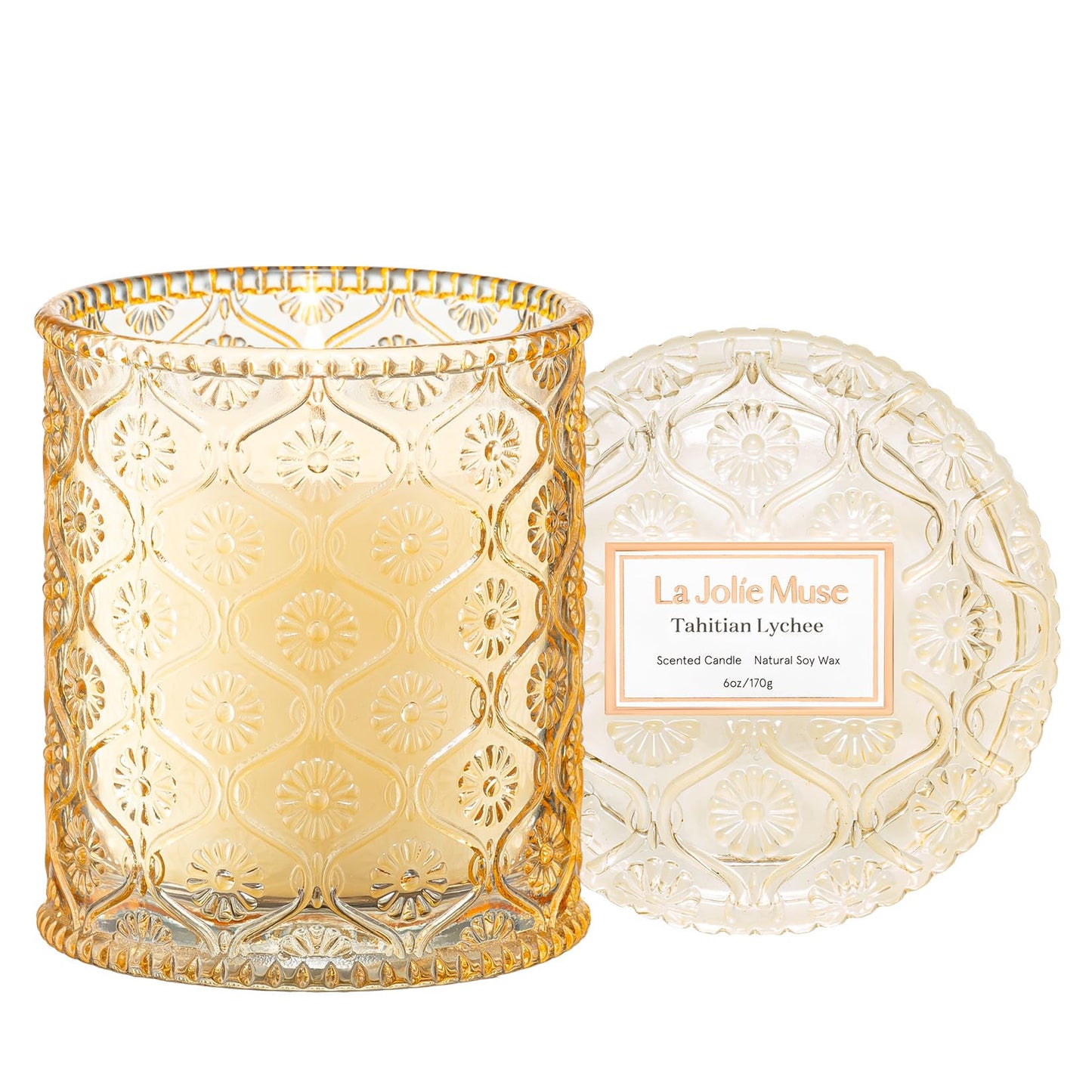 La Jolie Muse Natural Soy Scented Candle - 6oz 40 Hour Burn Time