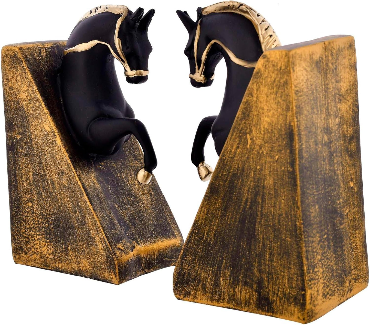 Handcrafted Horse Head Bookend Set - Artisan