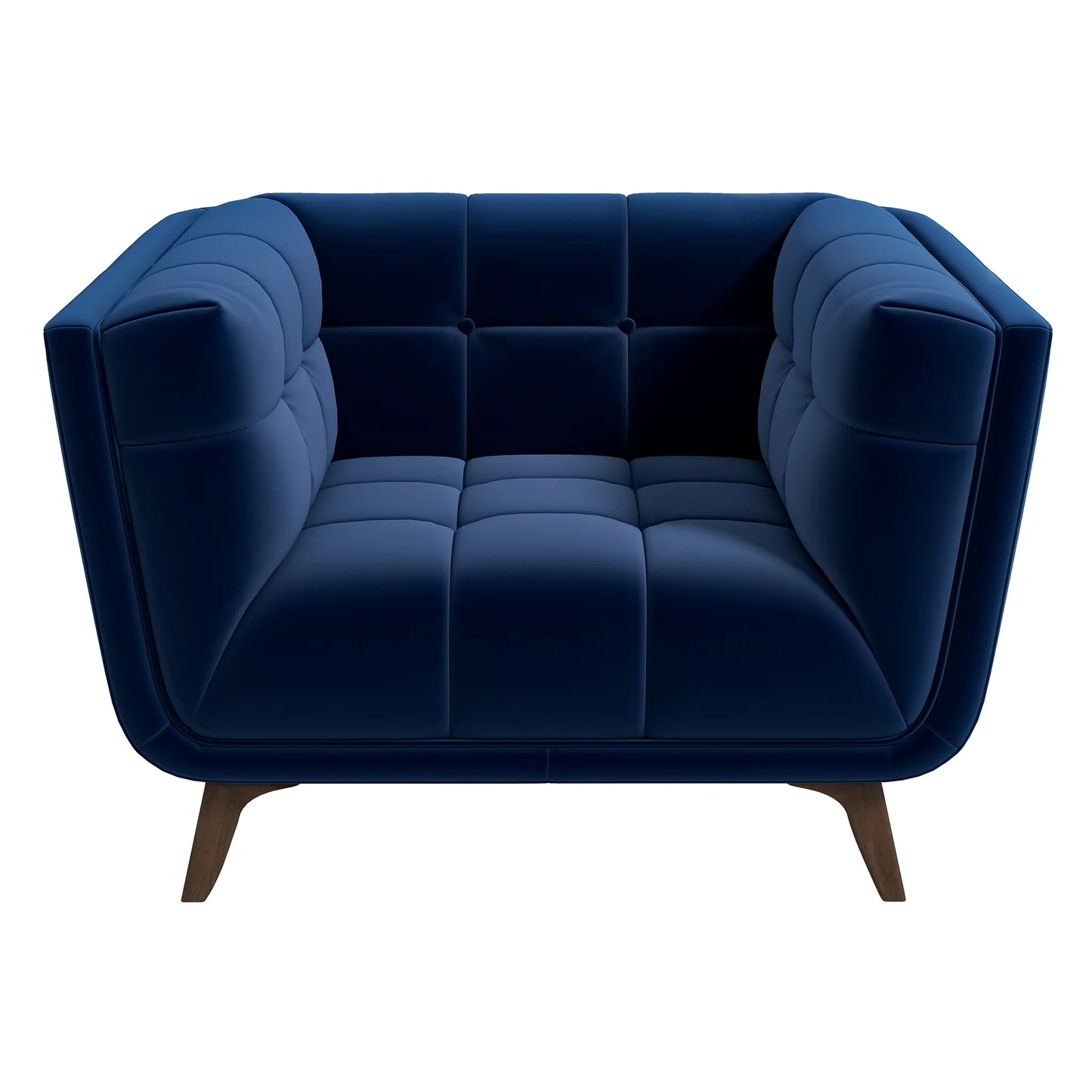 Addison Mid Century Modern Blue Velvet Lounge Chair