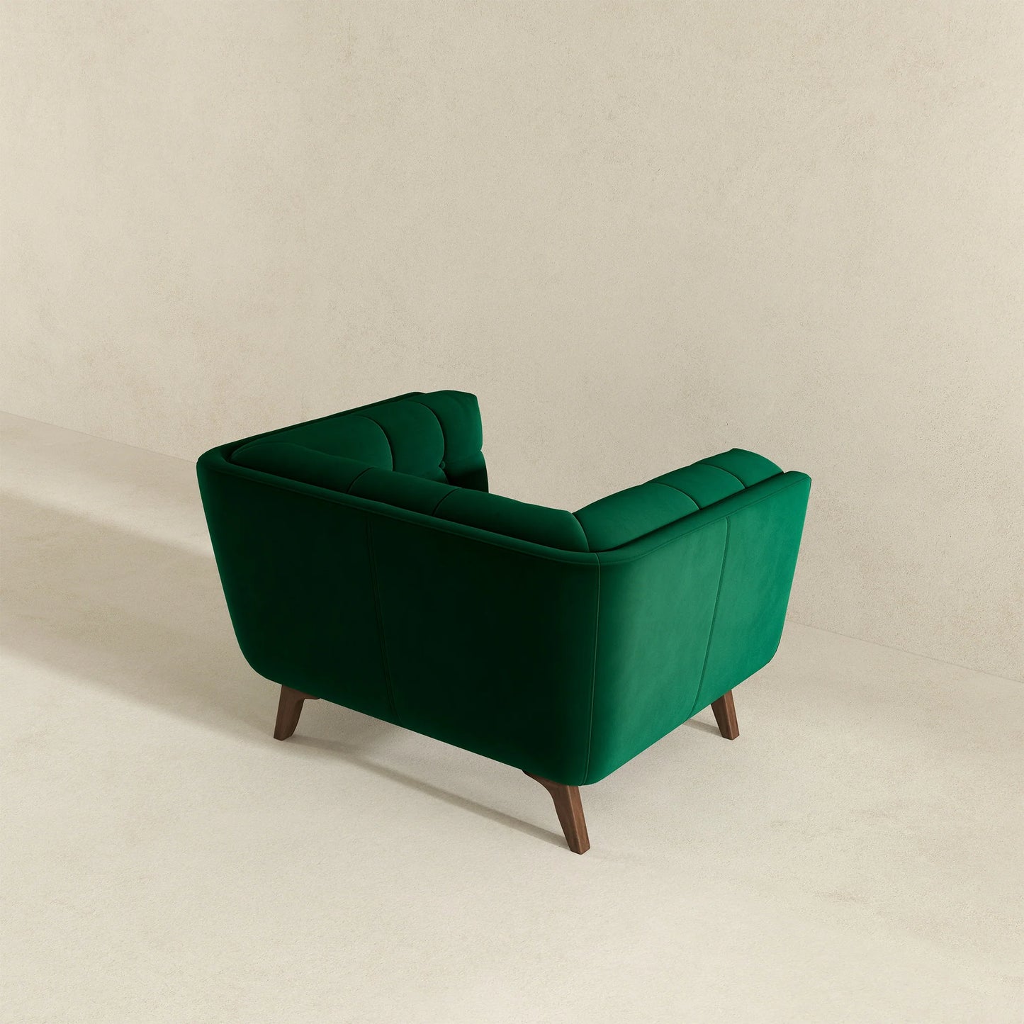 Addison Mid Century Modern Green Velvet Lounge Chair