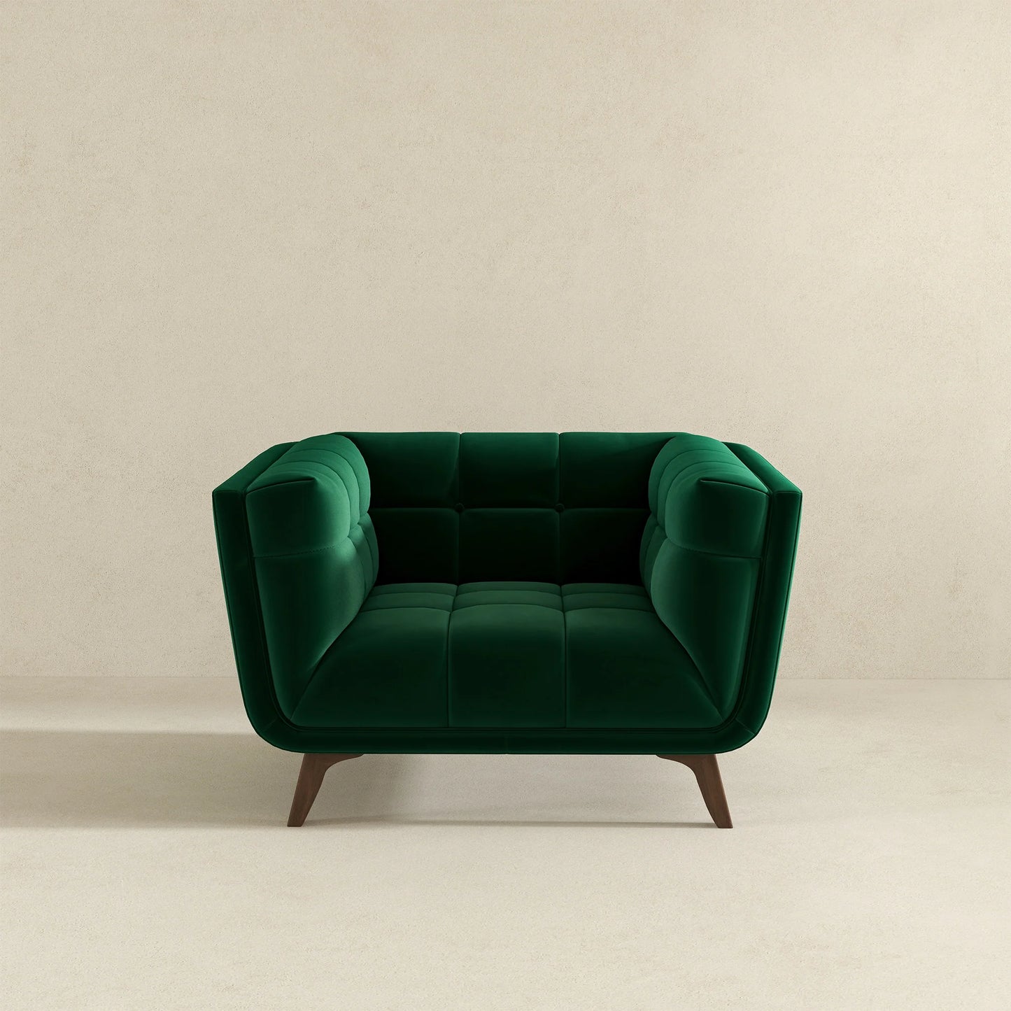 Addison Mid Century Modern Green Velvet Lounge Chair