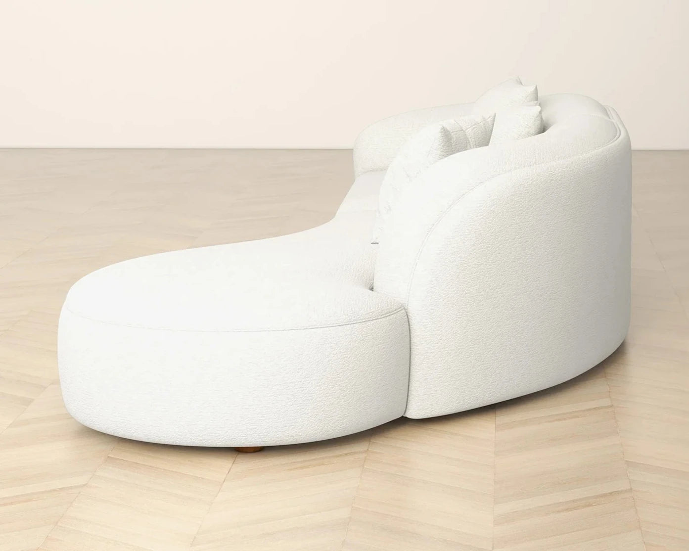 Elijah Japandi Style Curvy 133" Sectional Sofa