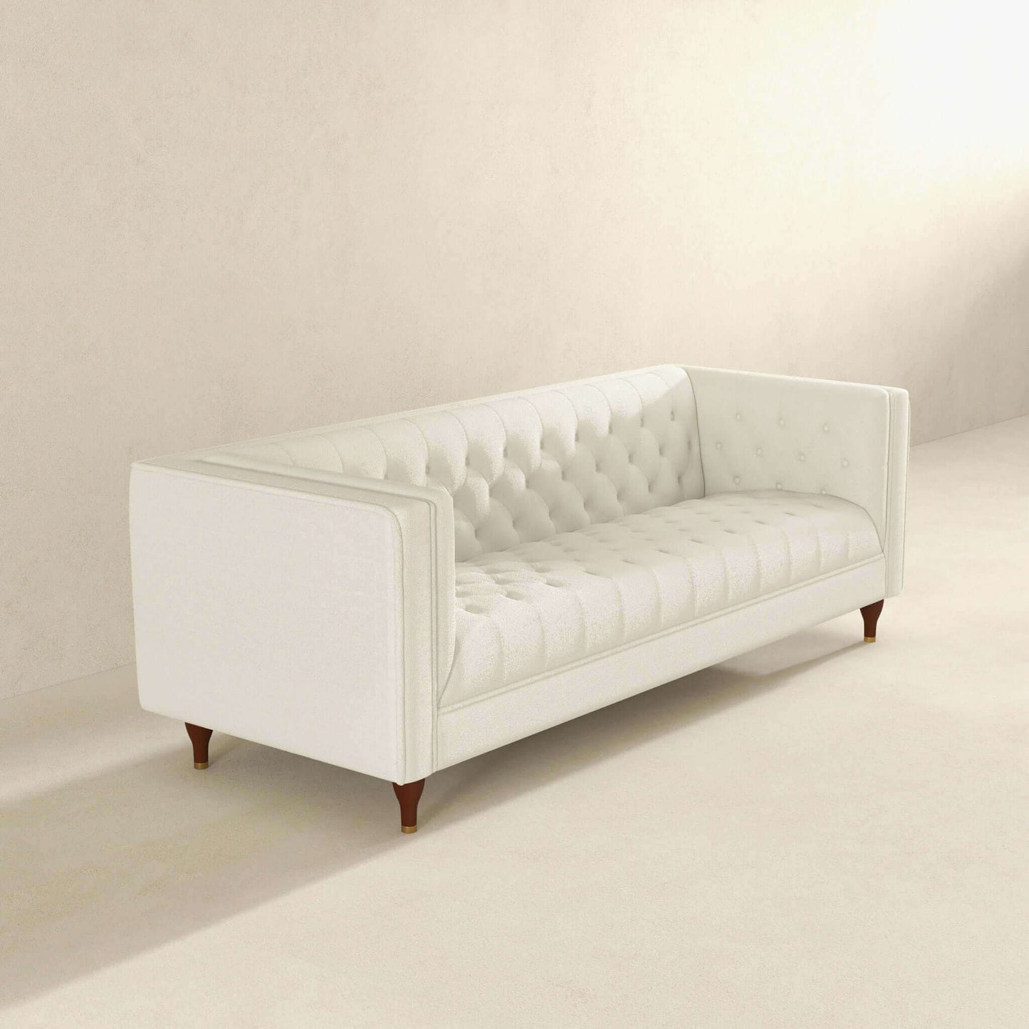 Evelyn Mid Century Modern Boucle Luxury Chesterfield Sofa