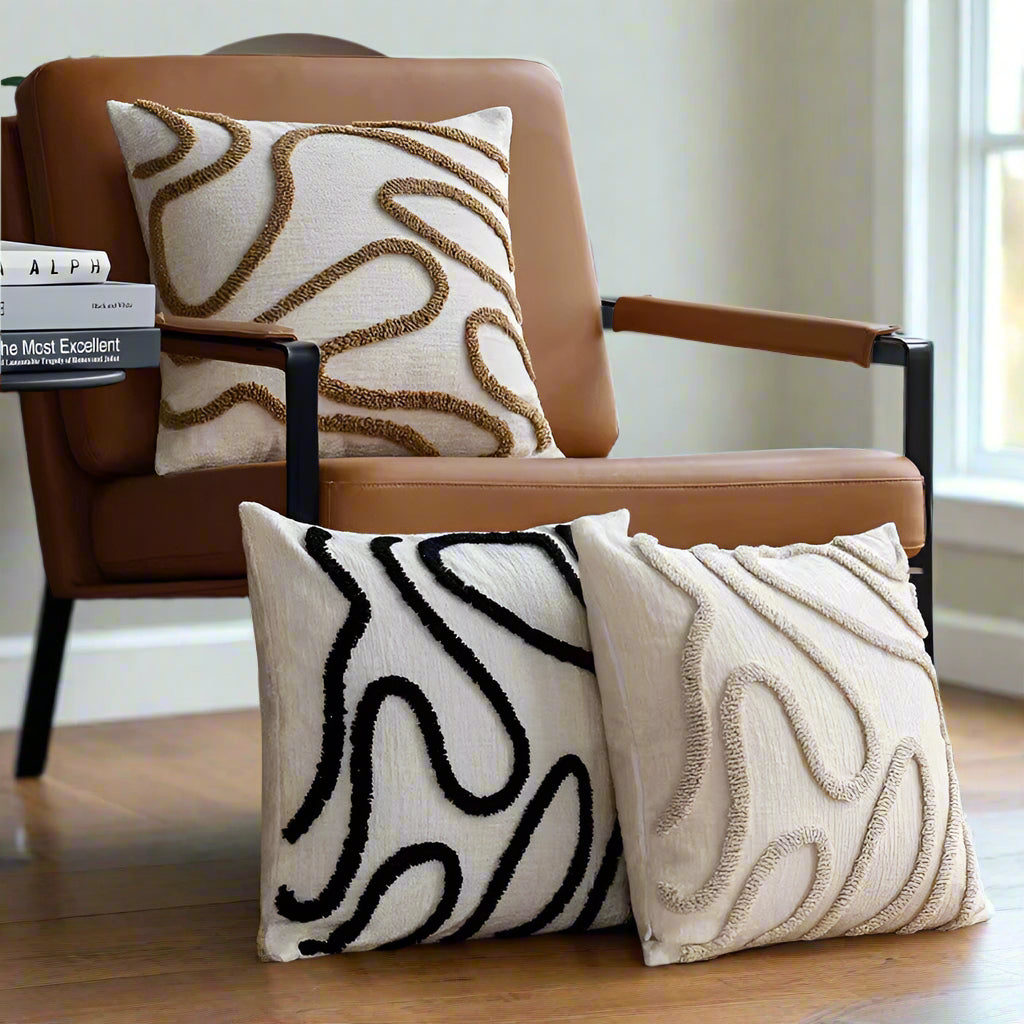 Modern Chenille 18" Throw Pillow Cover