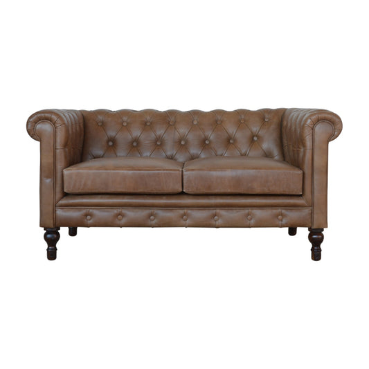 Genuine Leather Chesterfield Sofa
