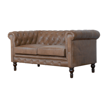 Genuine Leather Chesterfield Sofa