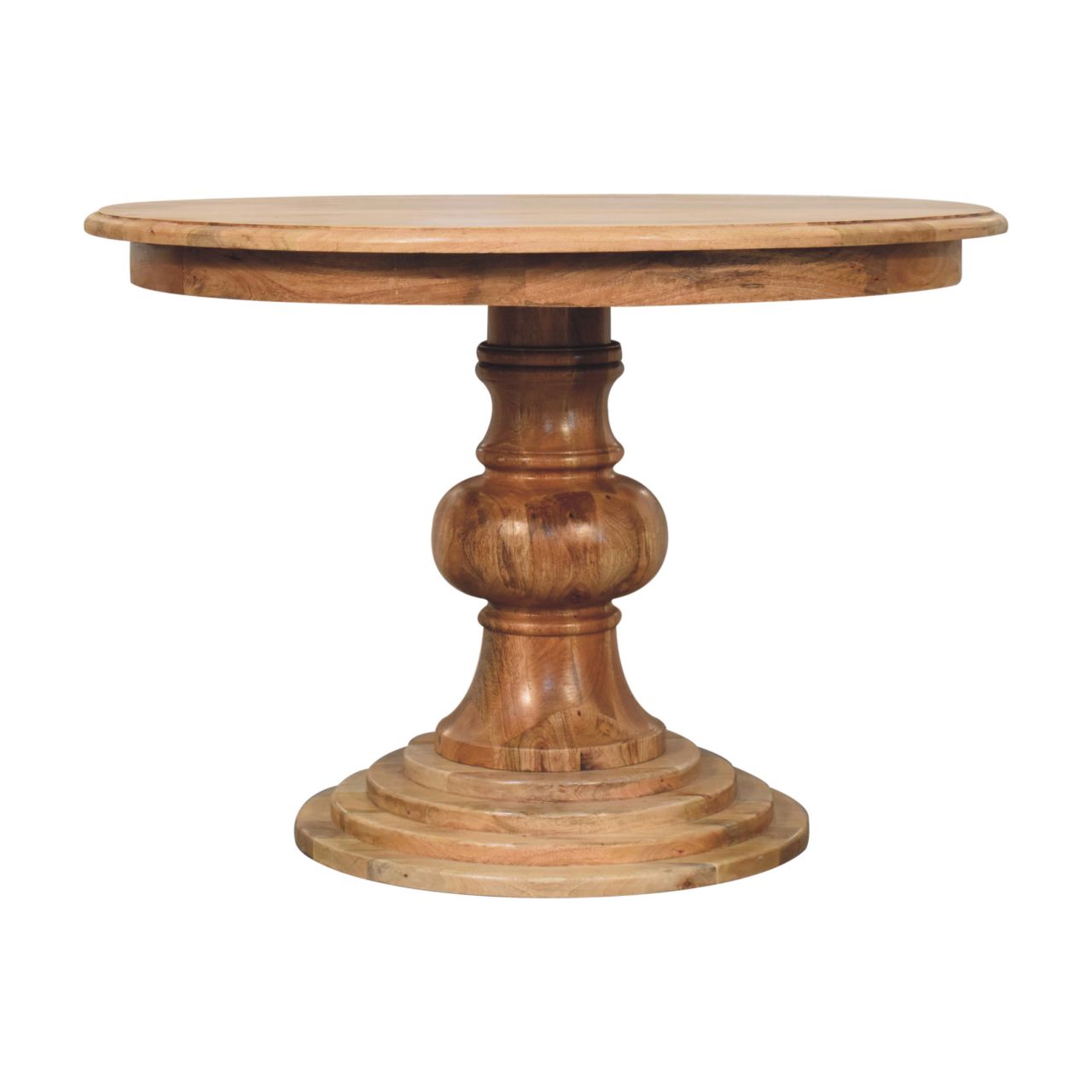 Round Solid Mango Wood Dining Table