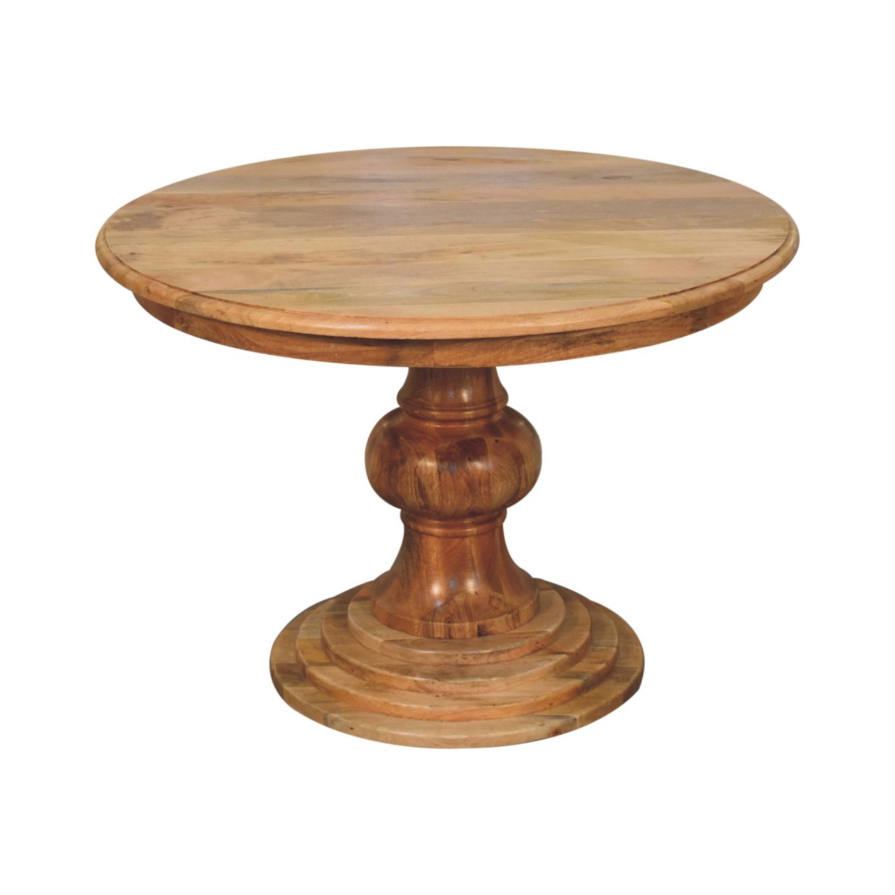 Round Solid Mango Wood Dining Table