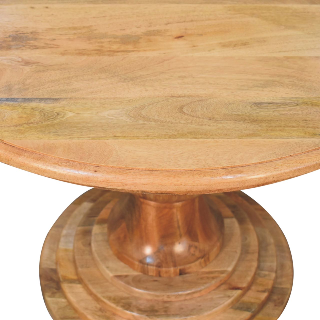 Round Solid Mango Wood Dining Table