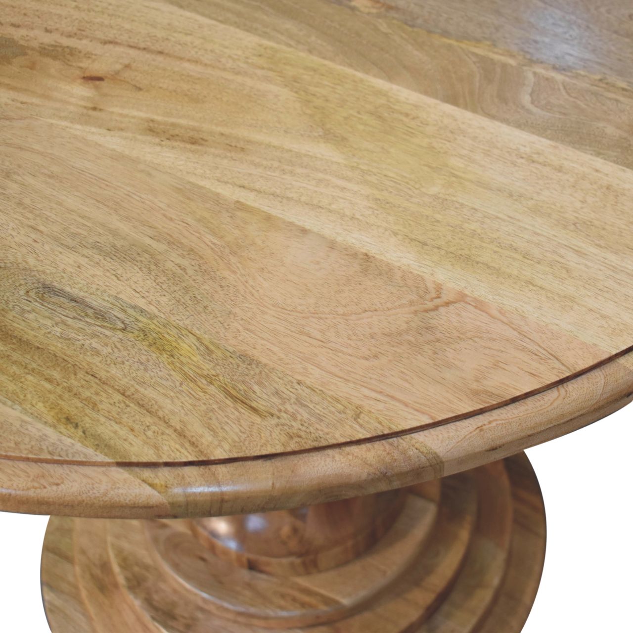 Round Solid Mango Wood Dining Table